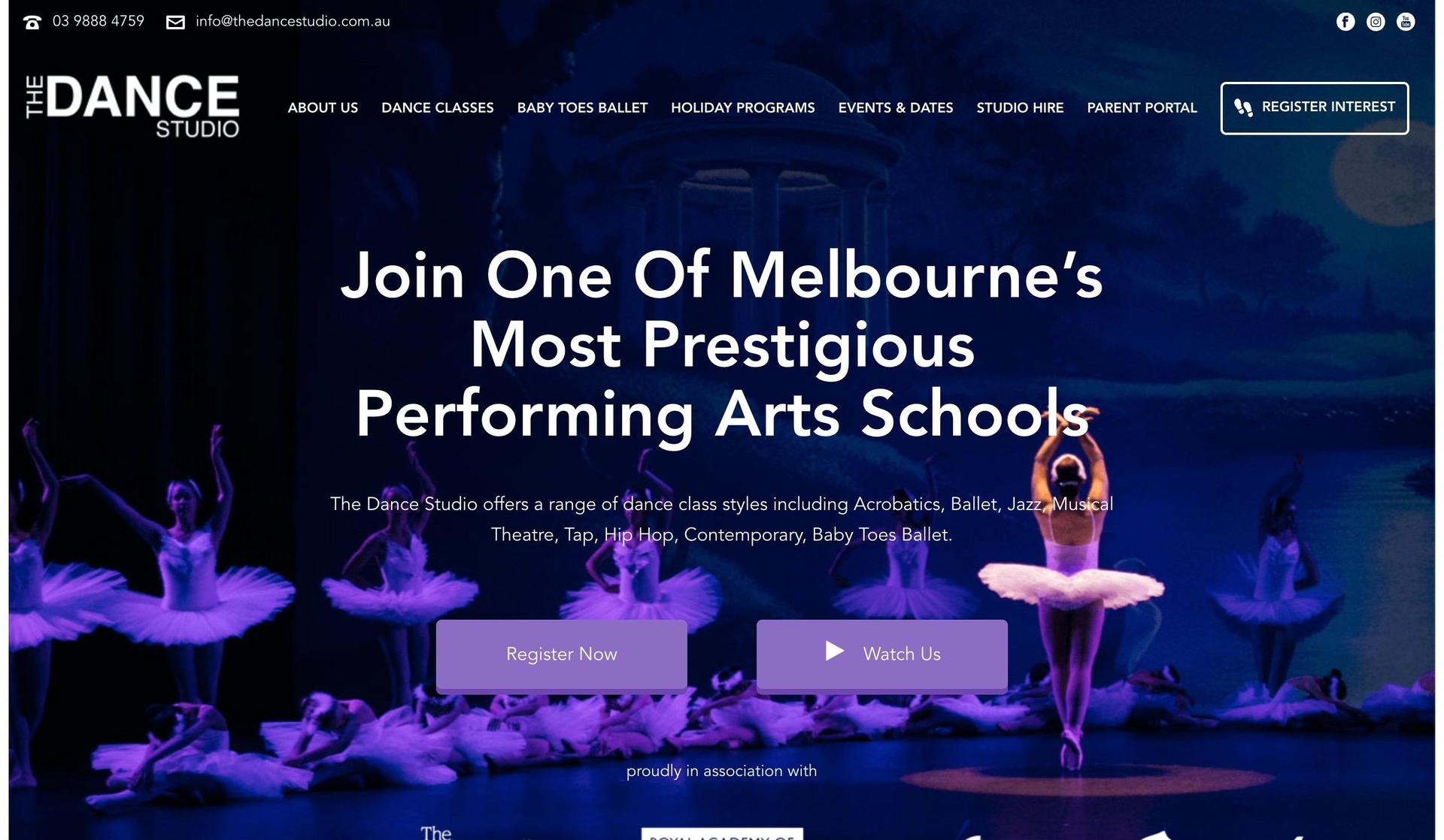 The Dance Studio-dance studio website design