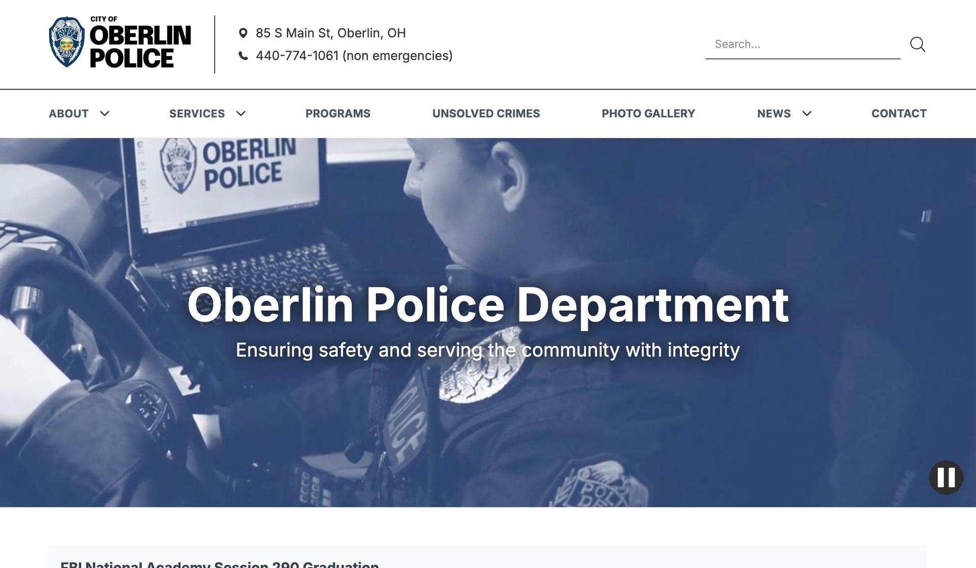 Oberlin PD-police websites