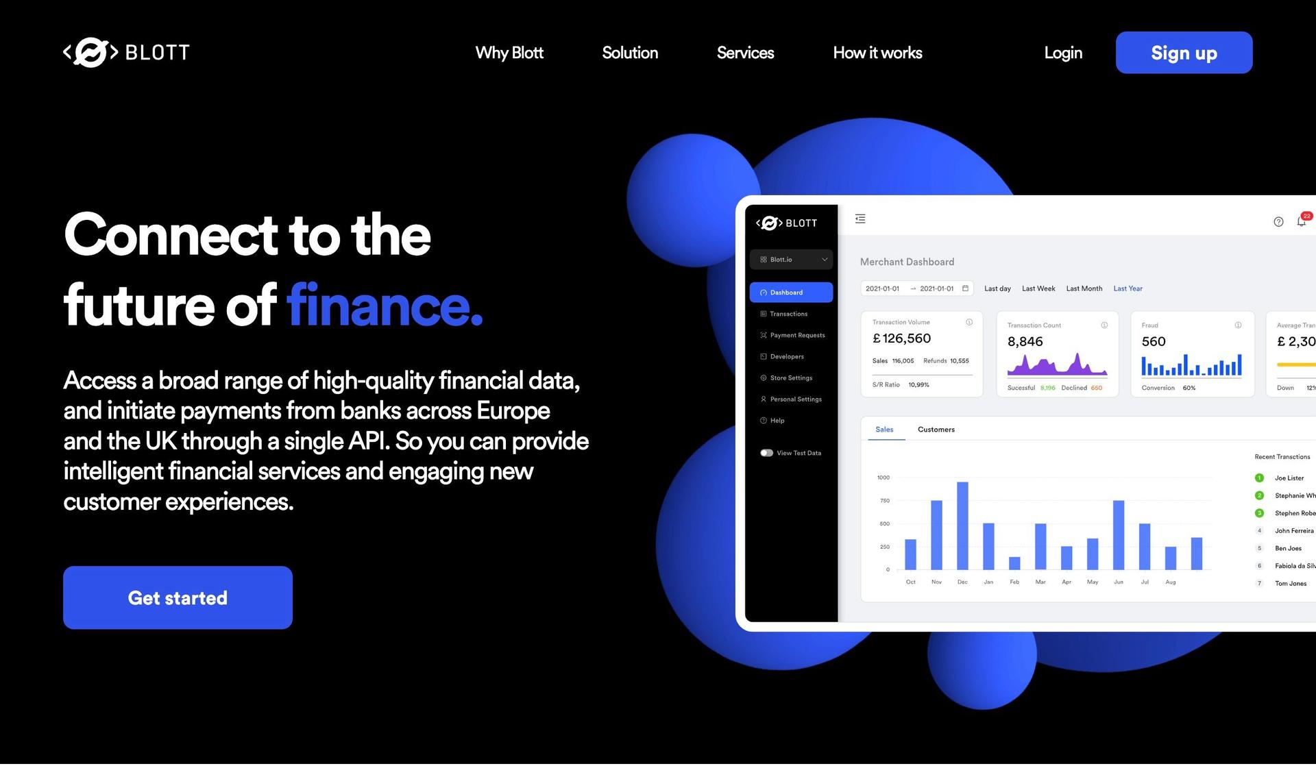 Blott Money-bank website design