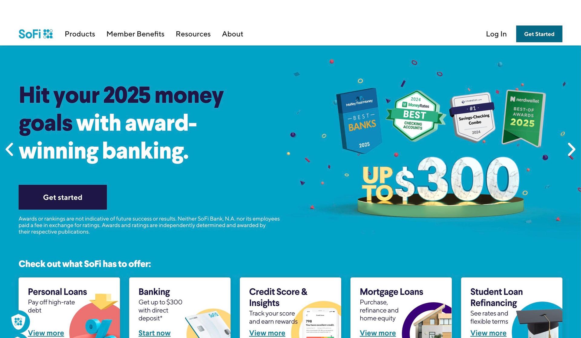 SoFi-bank website design