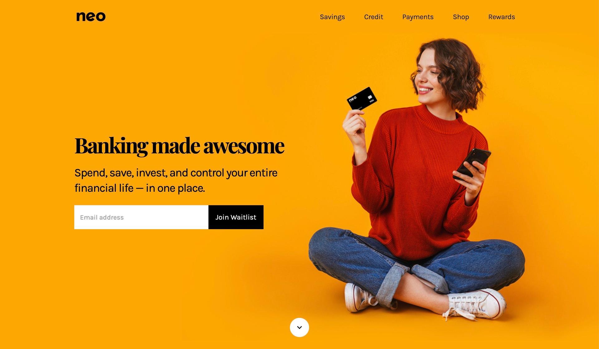 Neo Bank-bank website design