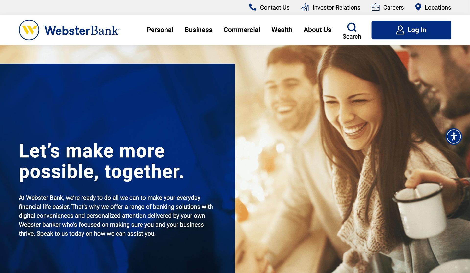 Webster Bank-bank website design
