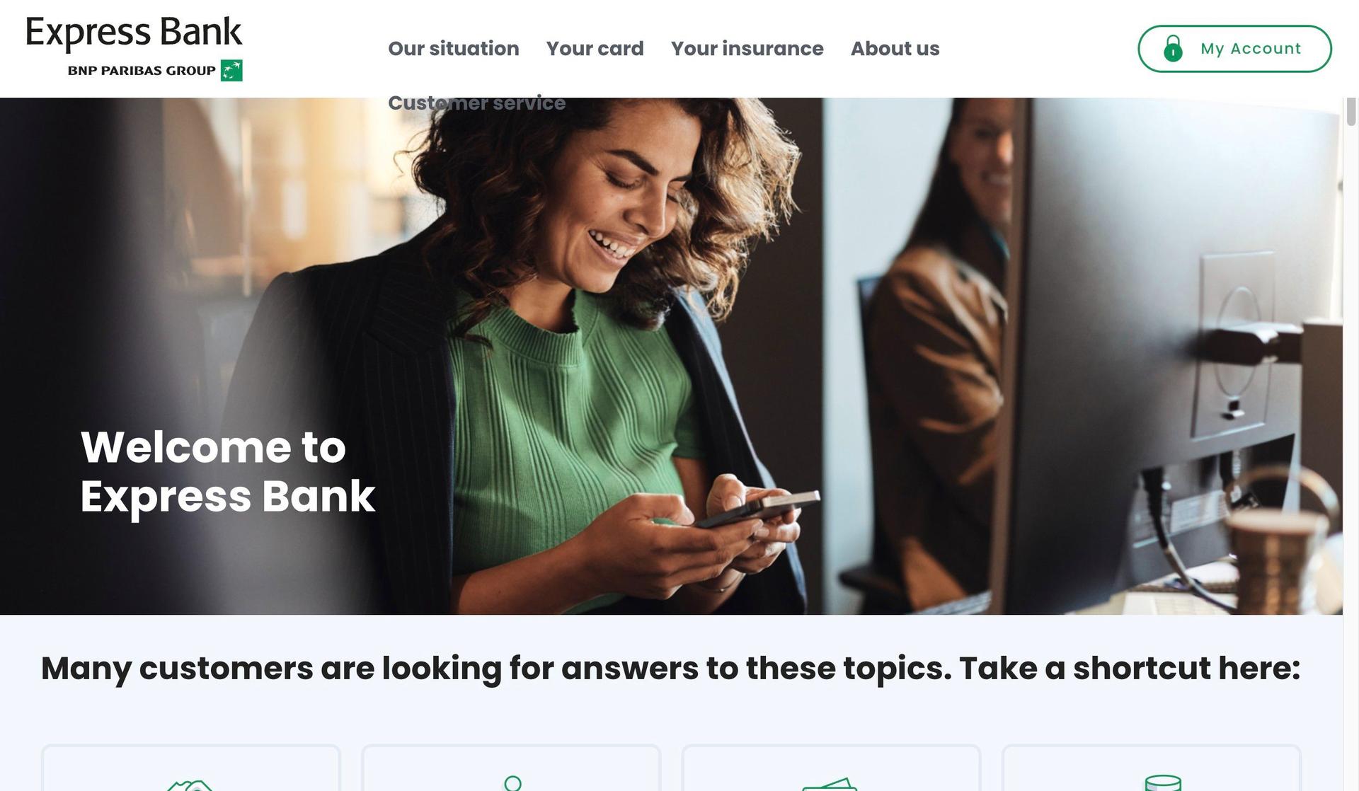 Express Bank-bank website design