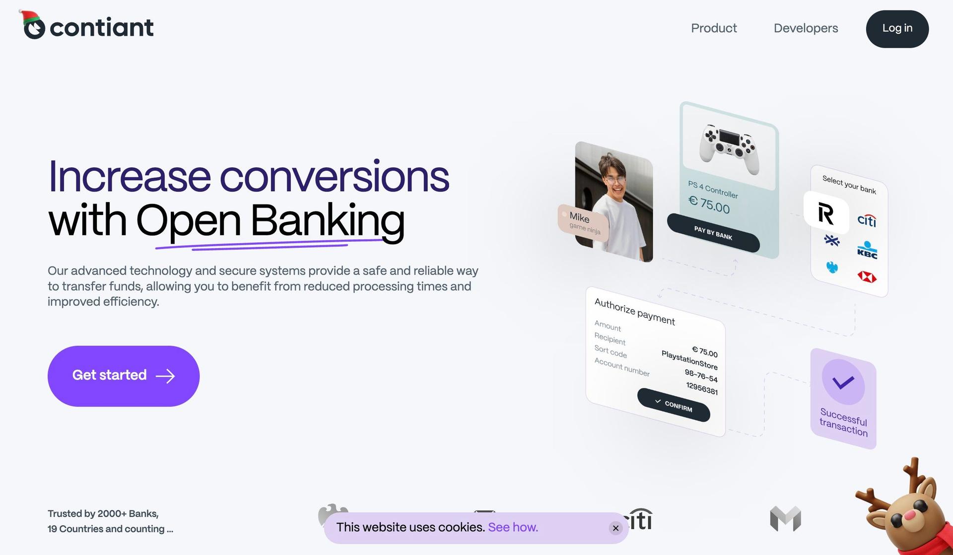 Contiant-bank website design