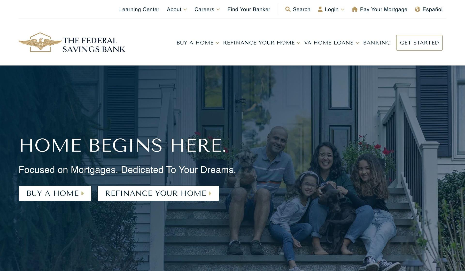The Federal Savings Bank-bank website design