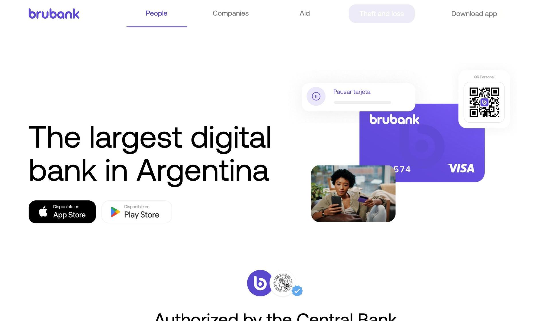 Brubank-bank website design