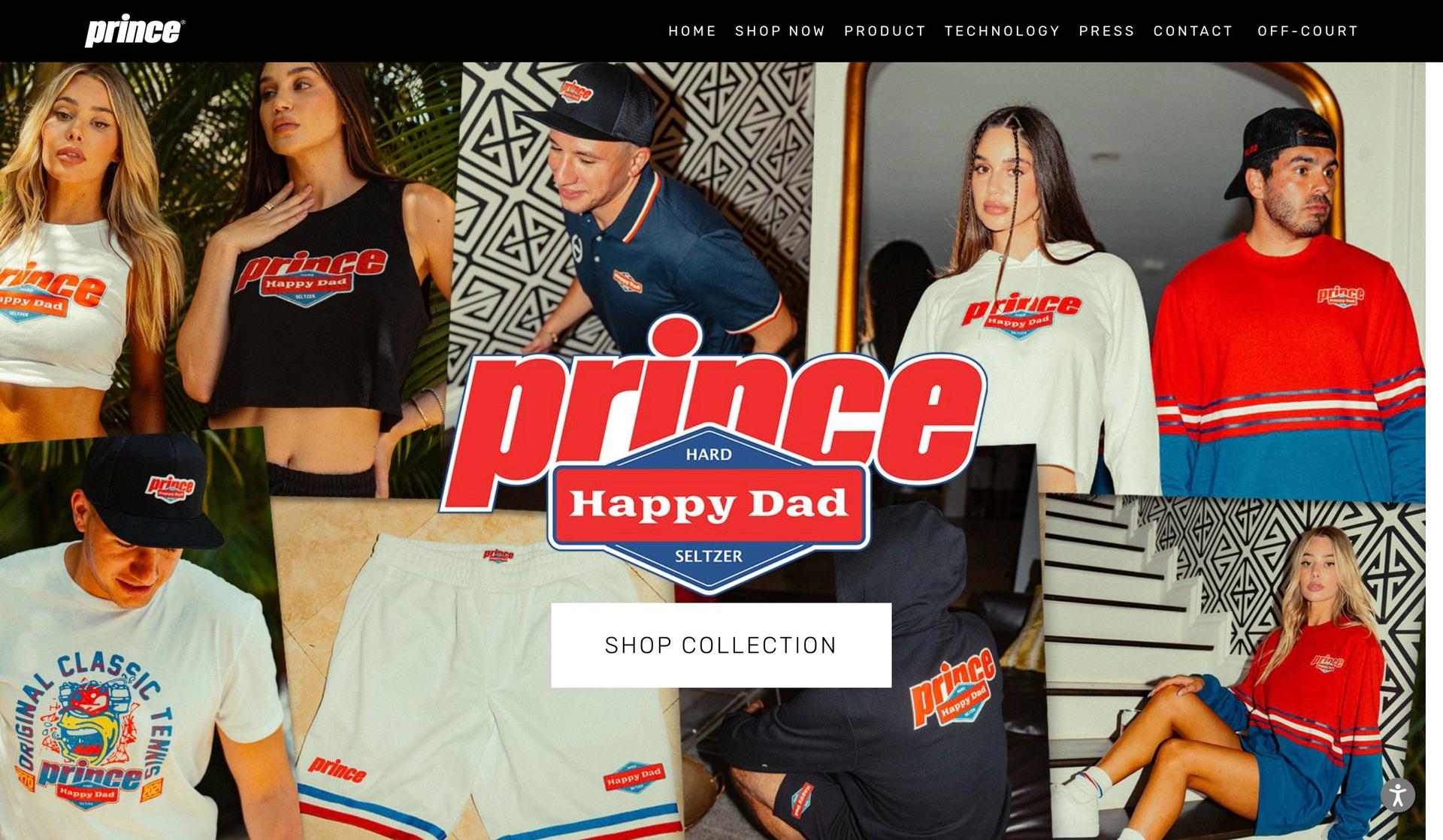 Prince Tennis-sports website design