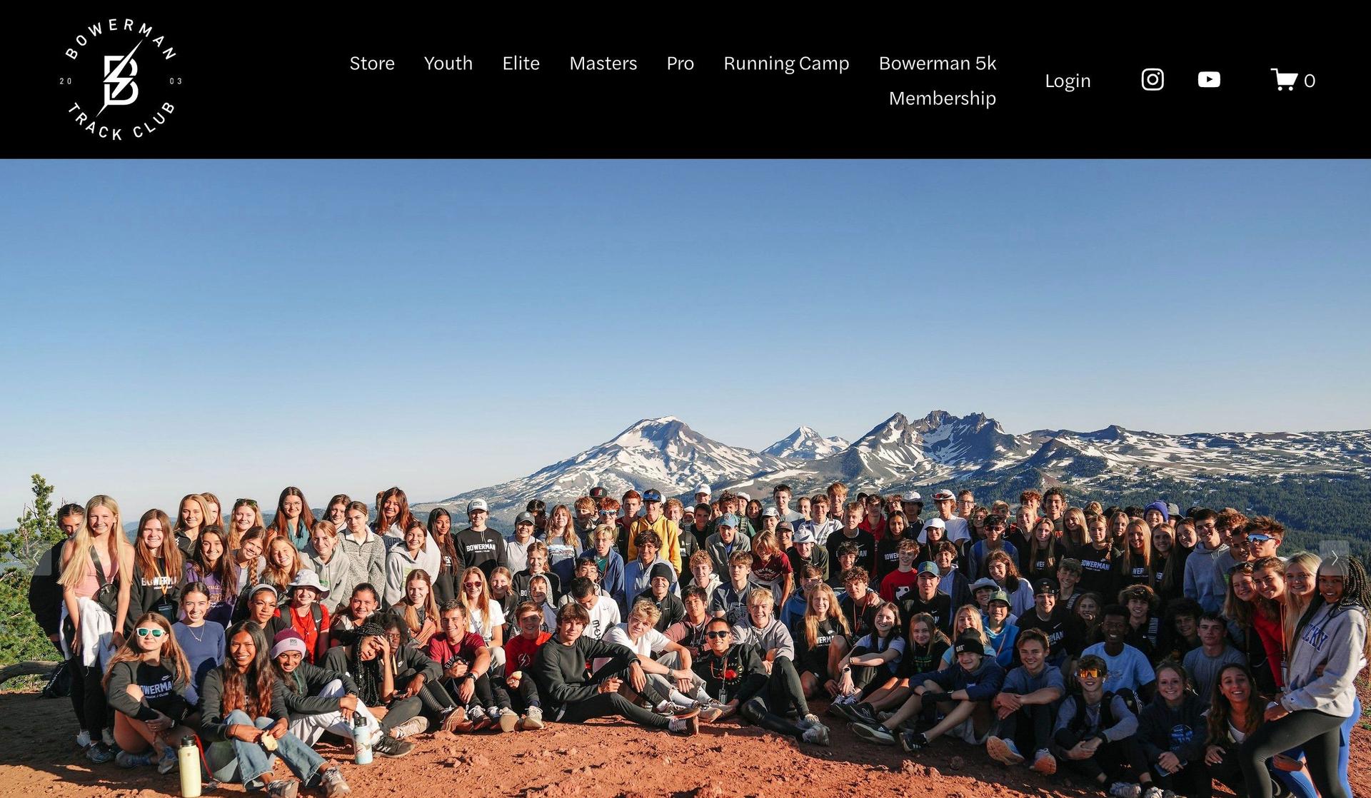 Bowerman Track Club-sports website design