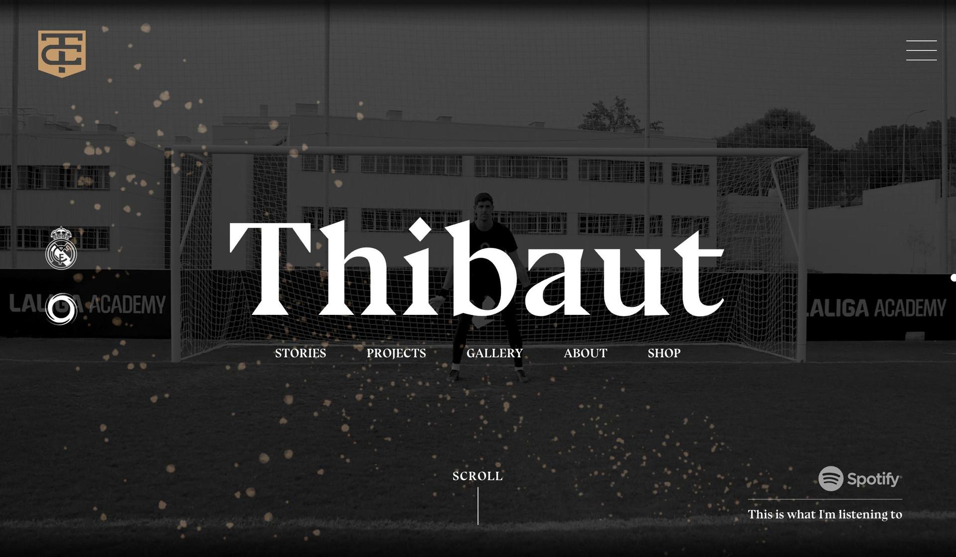 Thibaut Courtois-sports website design