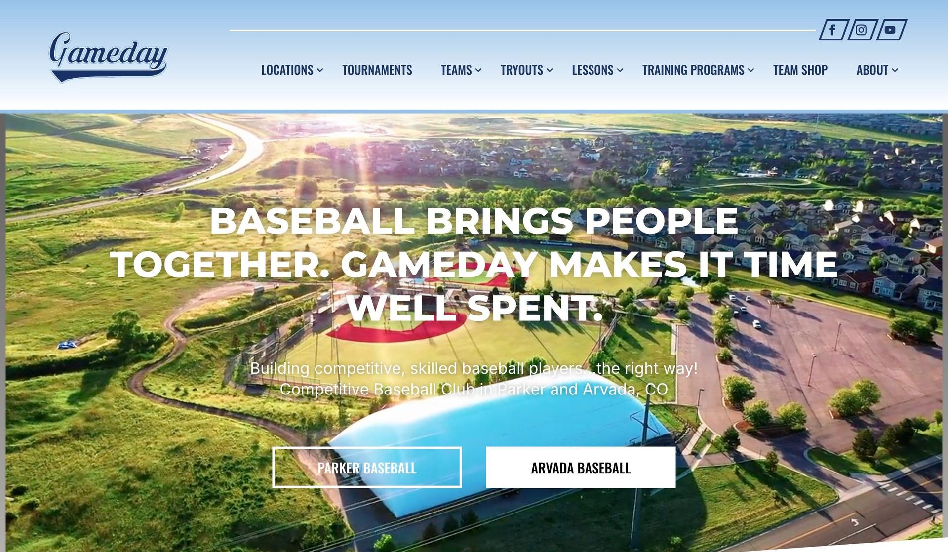 Road 2 Gameday-sports website design