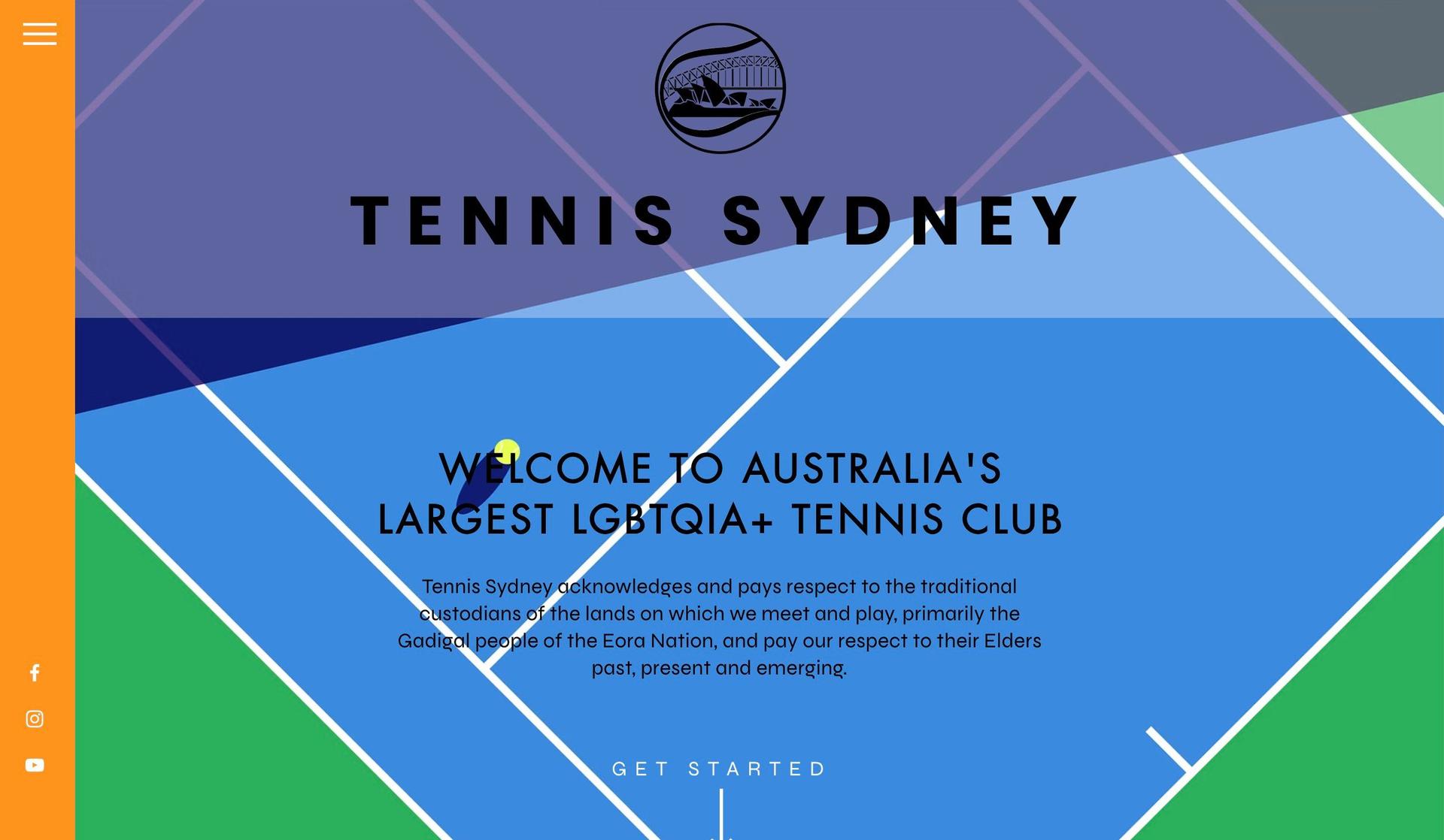 Tennis Sydney-sports website design