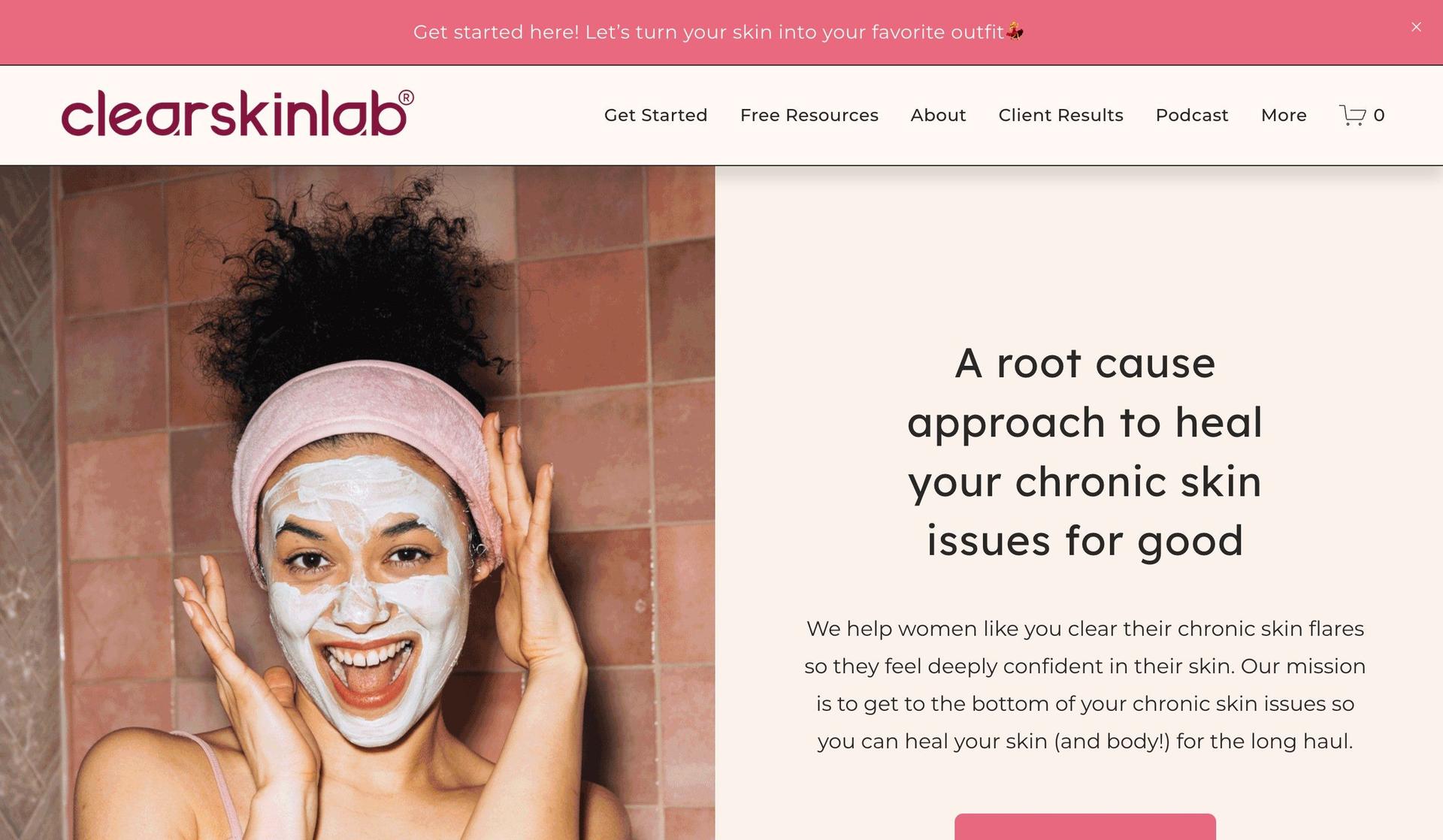 The Clear Skin Lab-nutrition websites