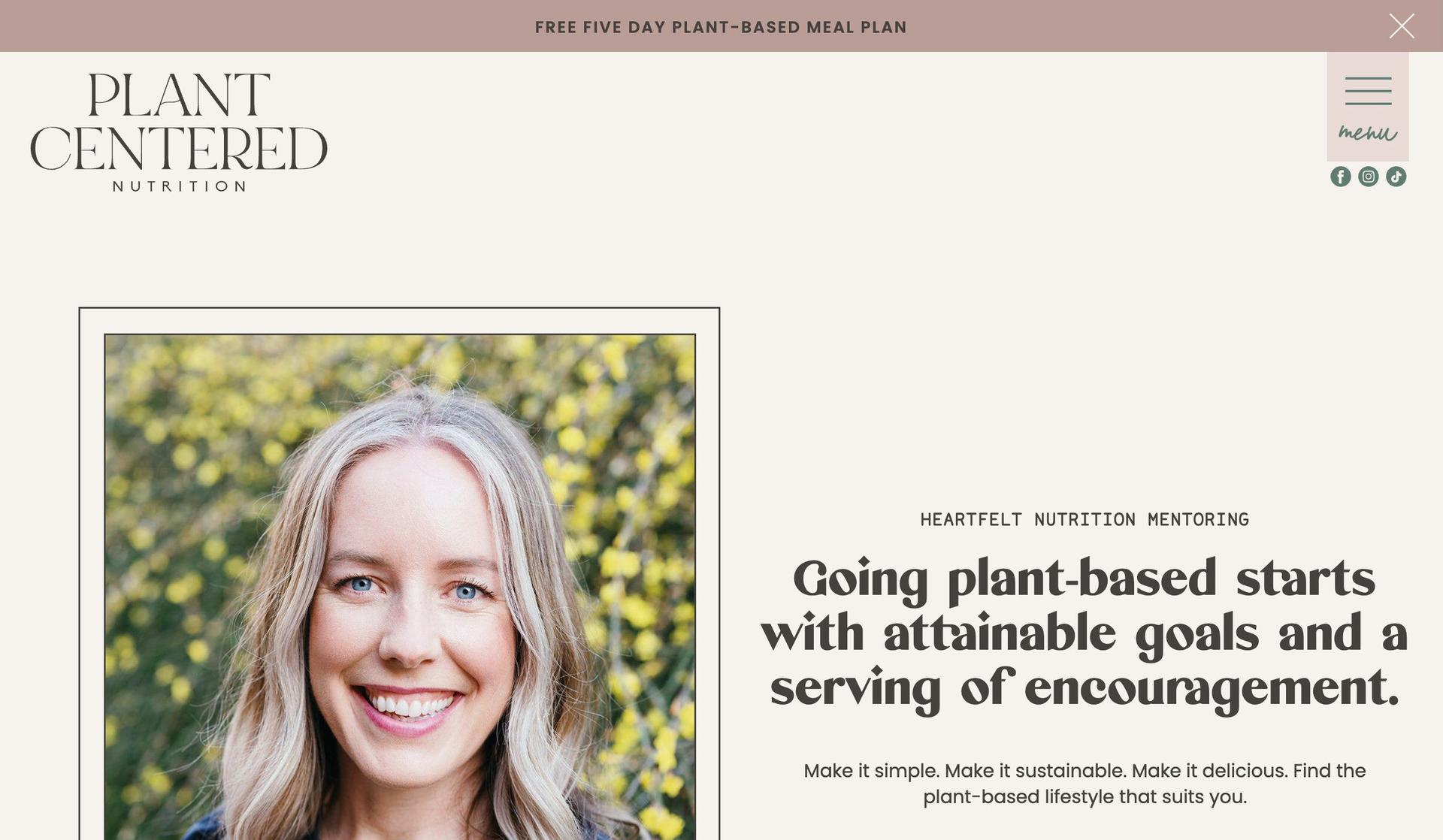 Plant Centered Nutrition-nutrition websites
