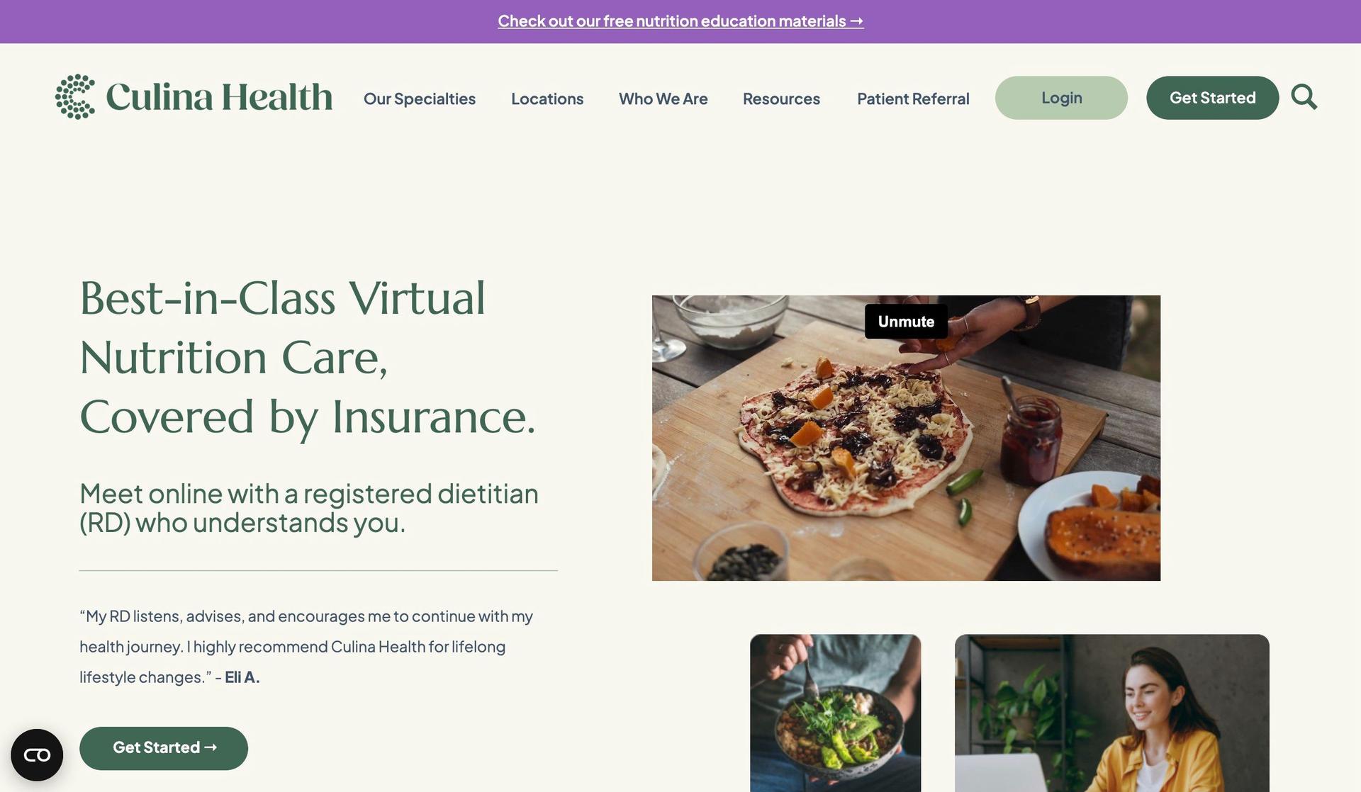 Culina Health-nutrition websites