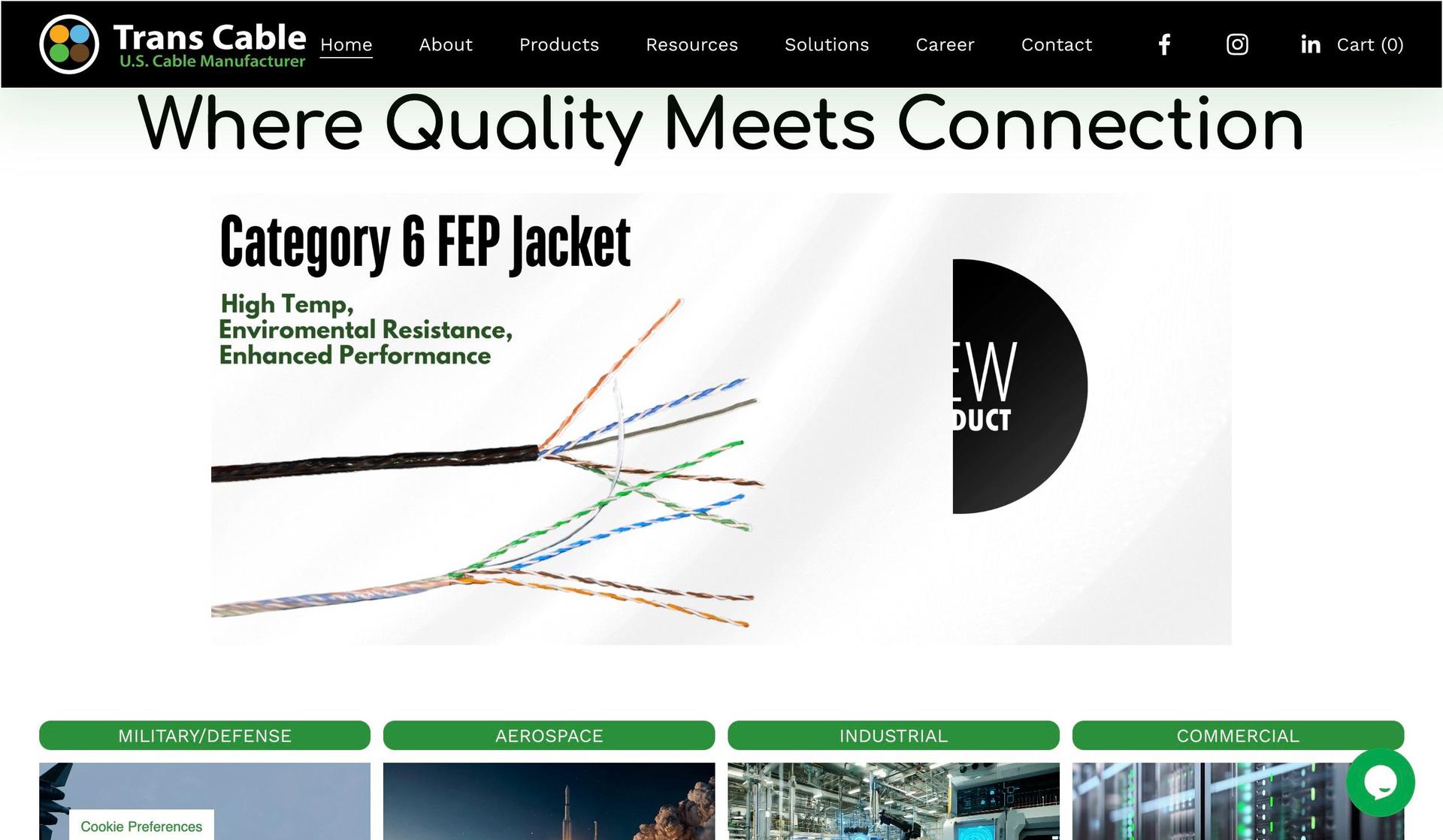 Transcable USA-electronics website examples