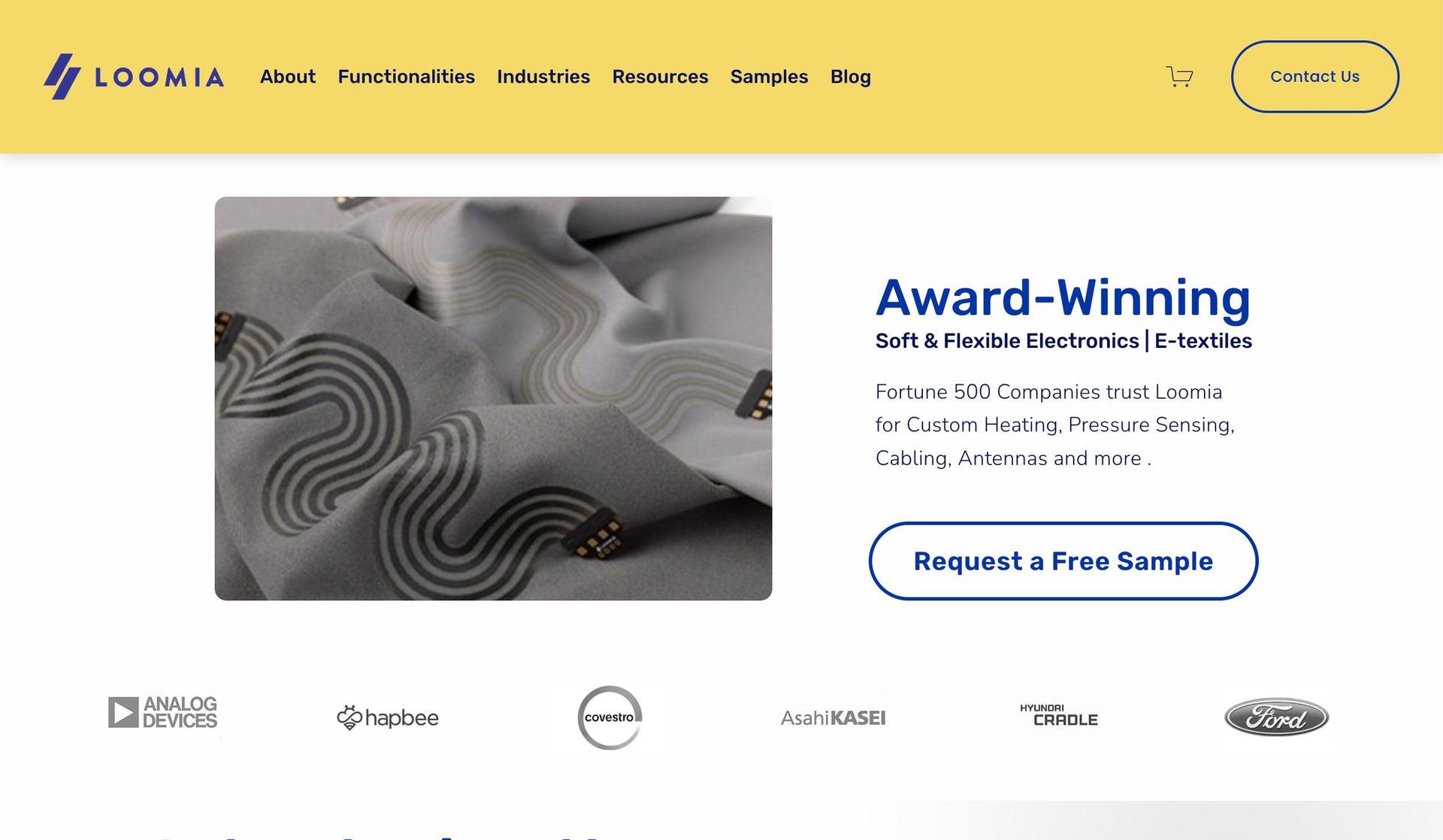 Loomia-electronics website examples