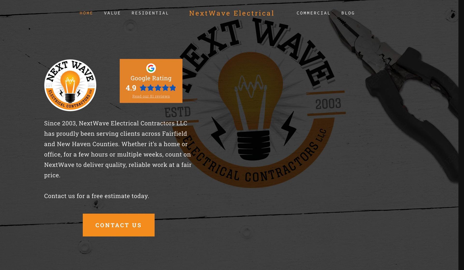 Nextwave Electric-electronics website examples