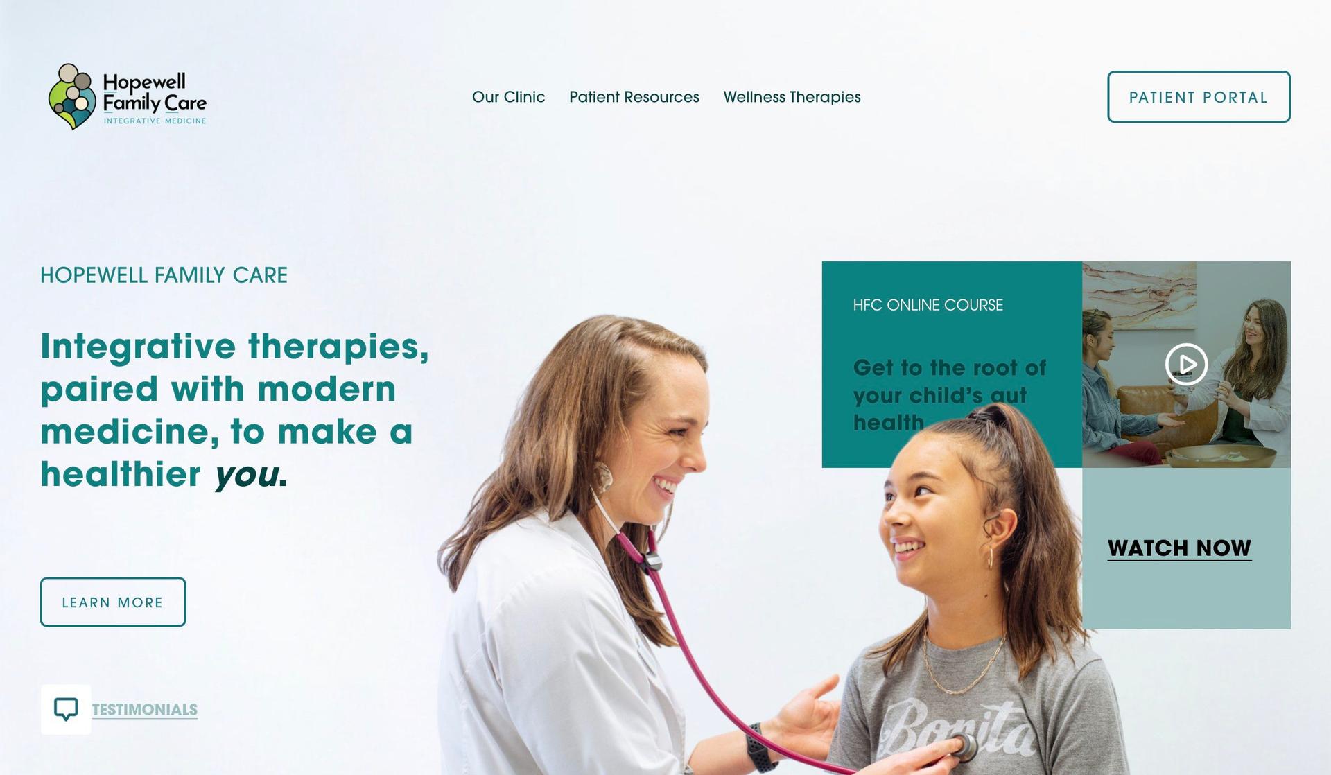 Hopewell Family Care-hospital website designs