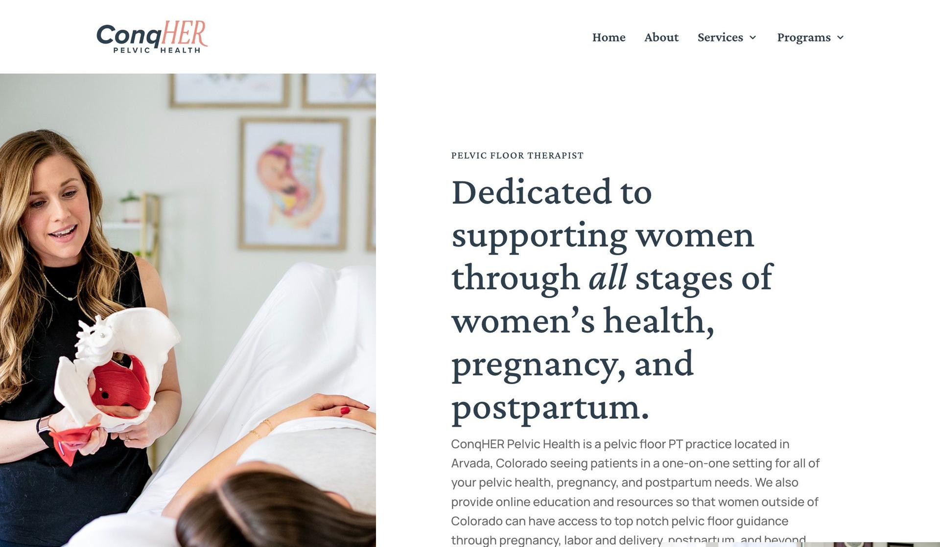 ConqHER-hospital website designs