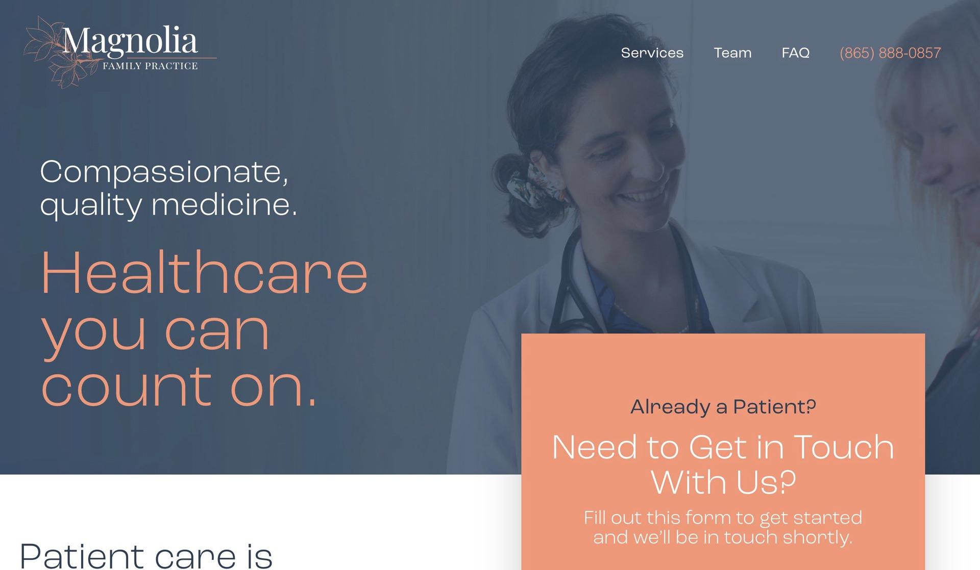 Magnolia Practice-hospital website designs