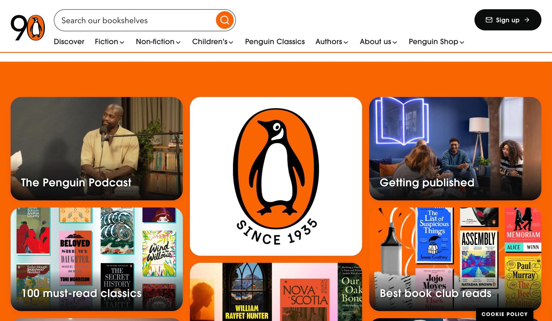 Penguin UK-publisher website examples