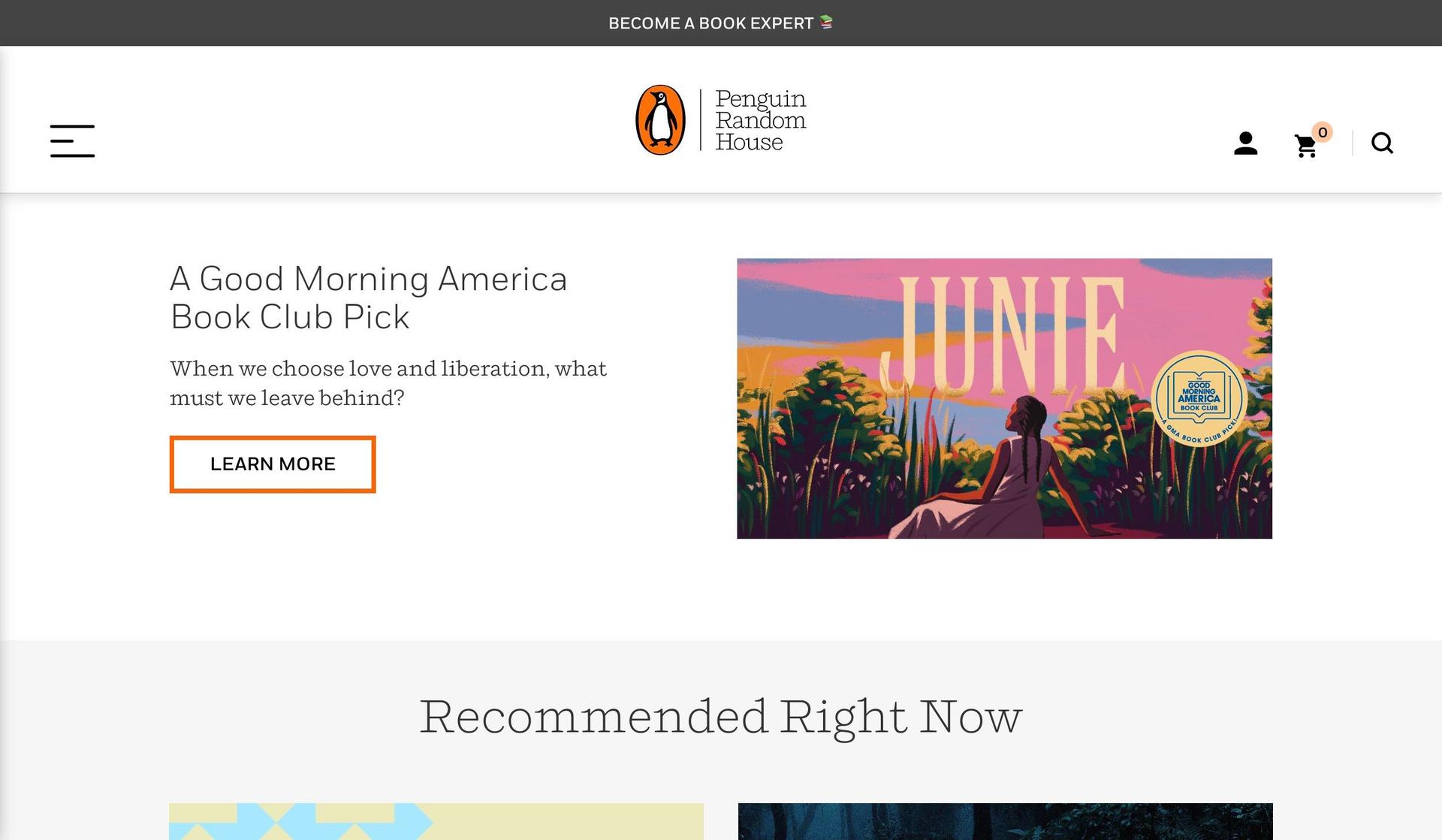Penguin Random House-publisher website examples