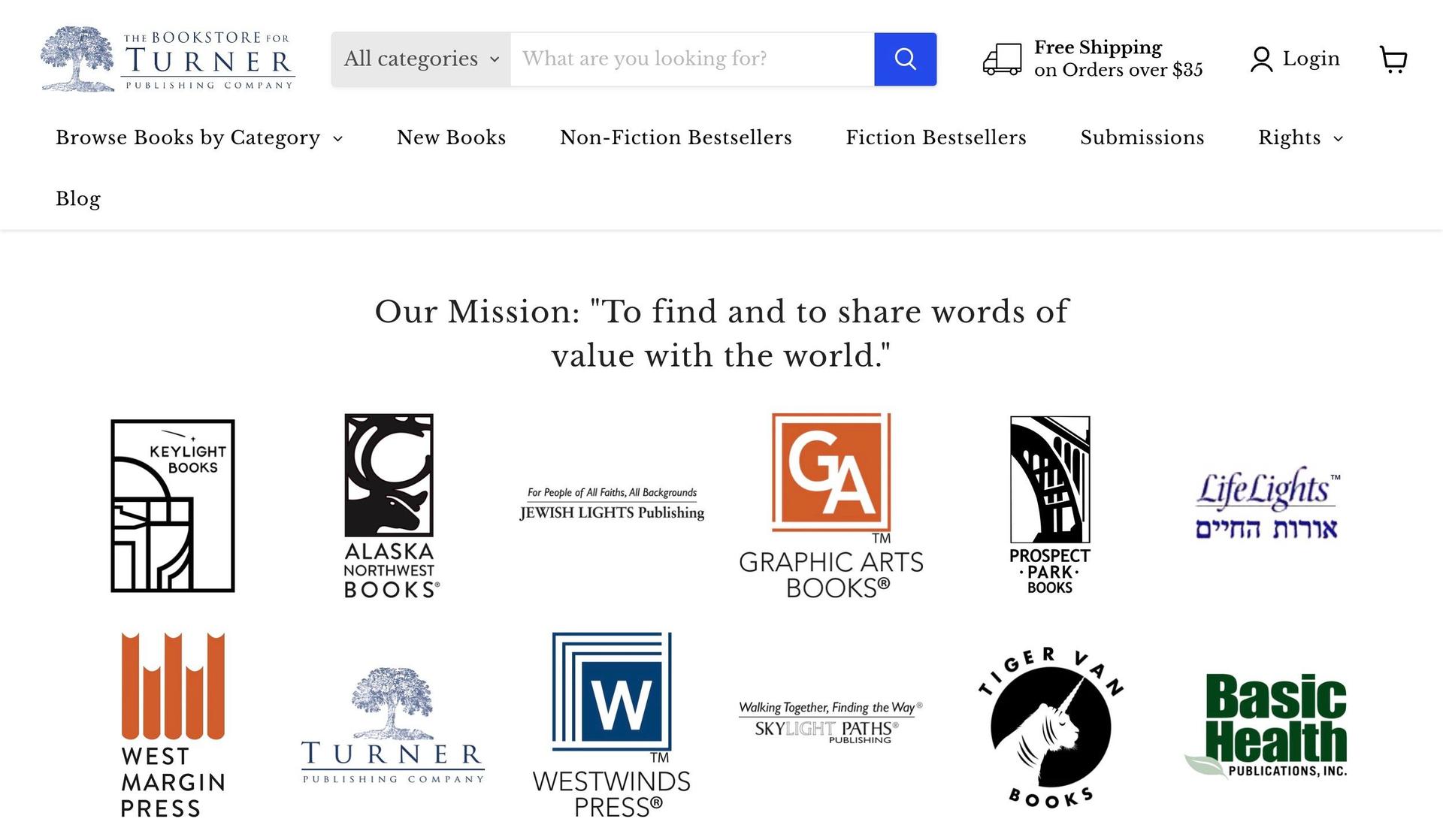 Turner Publishing-publisher website examples