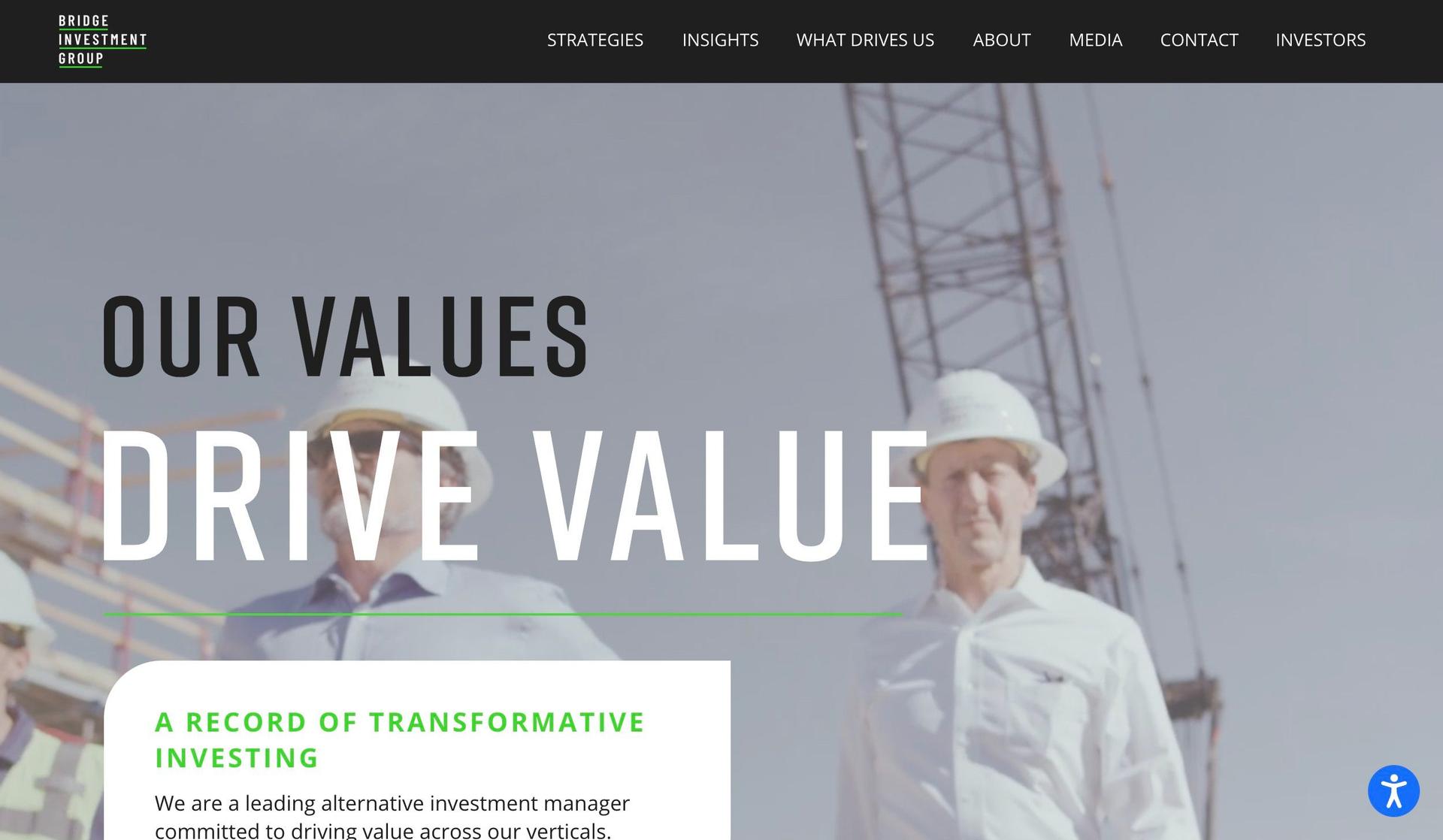 Bridge Investment Group-private equity website examples