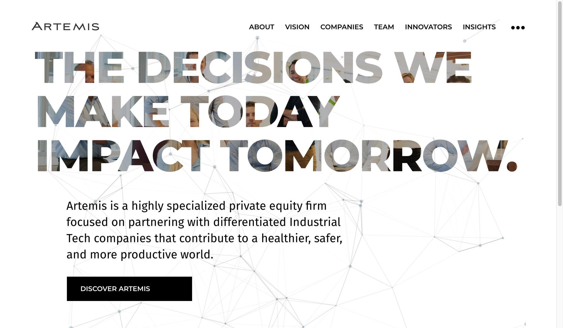 Artemis Capital Partners-private equity website examples
