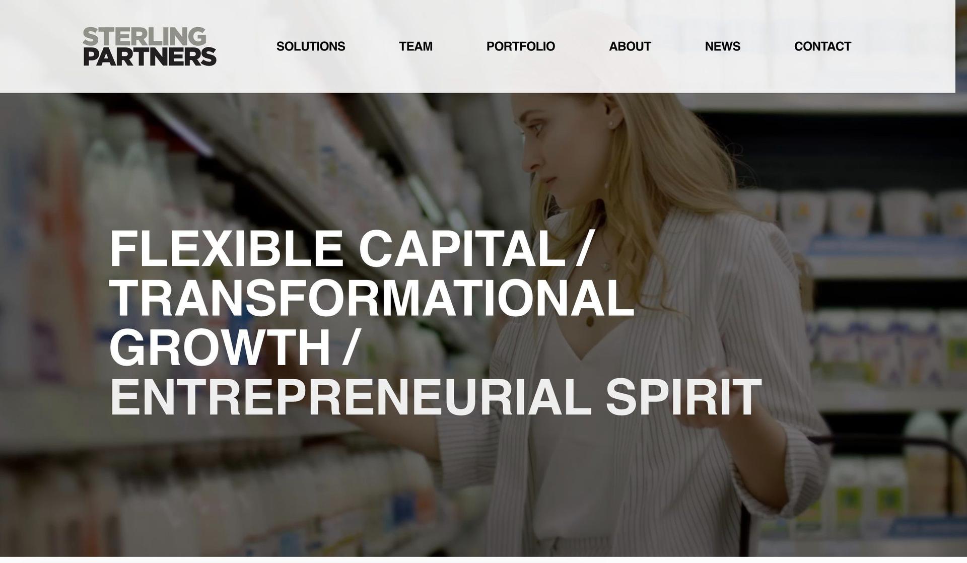 Sterling Partners-private equity website examples
