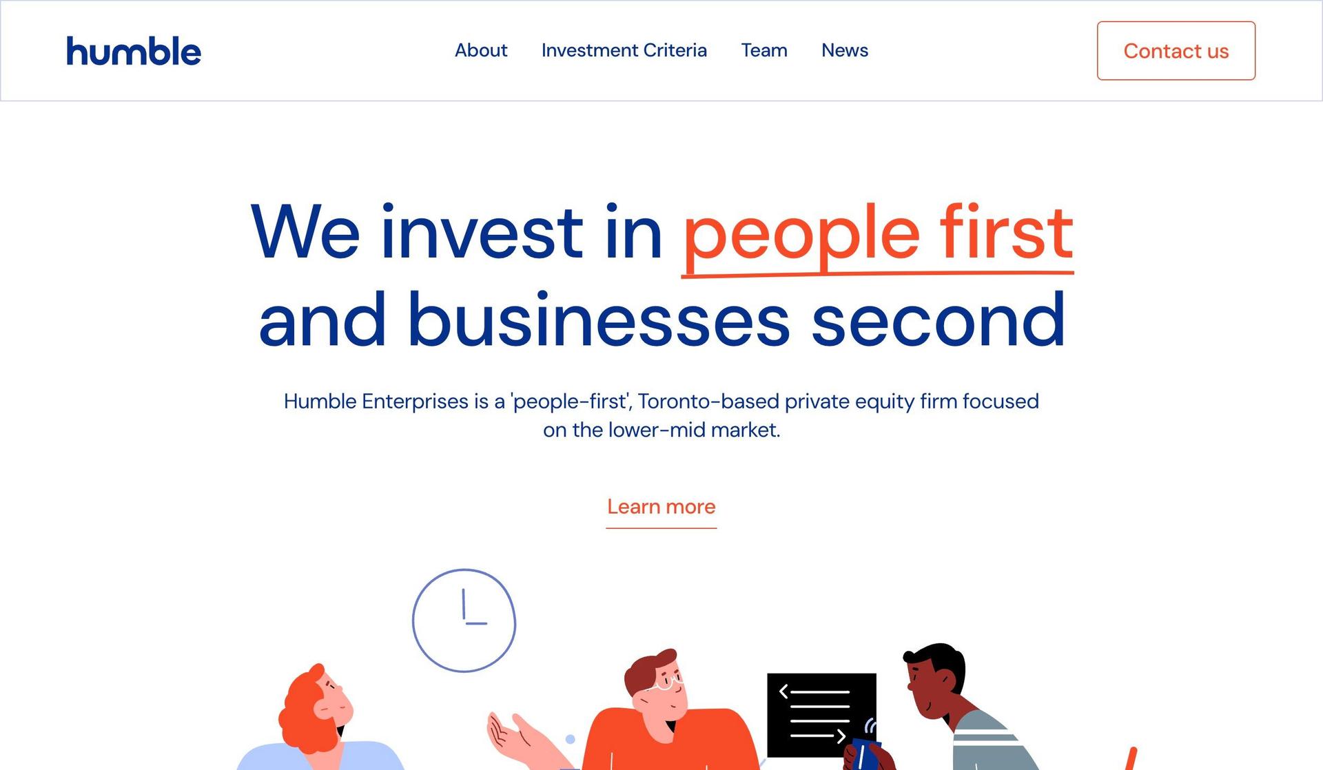 Humble Enterprises-private equity website examples