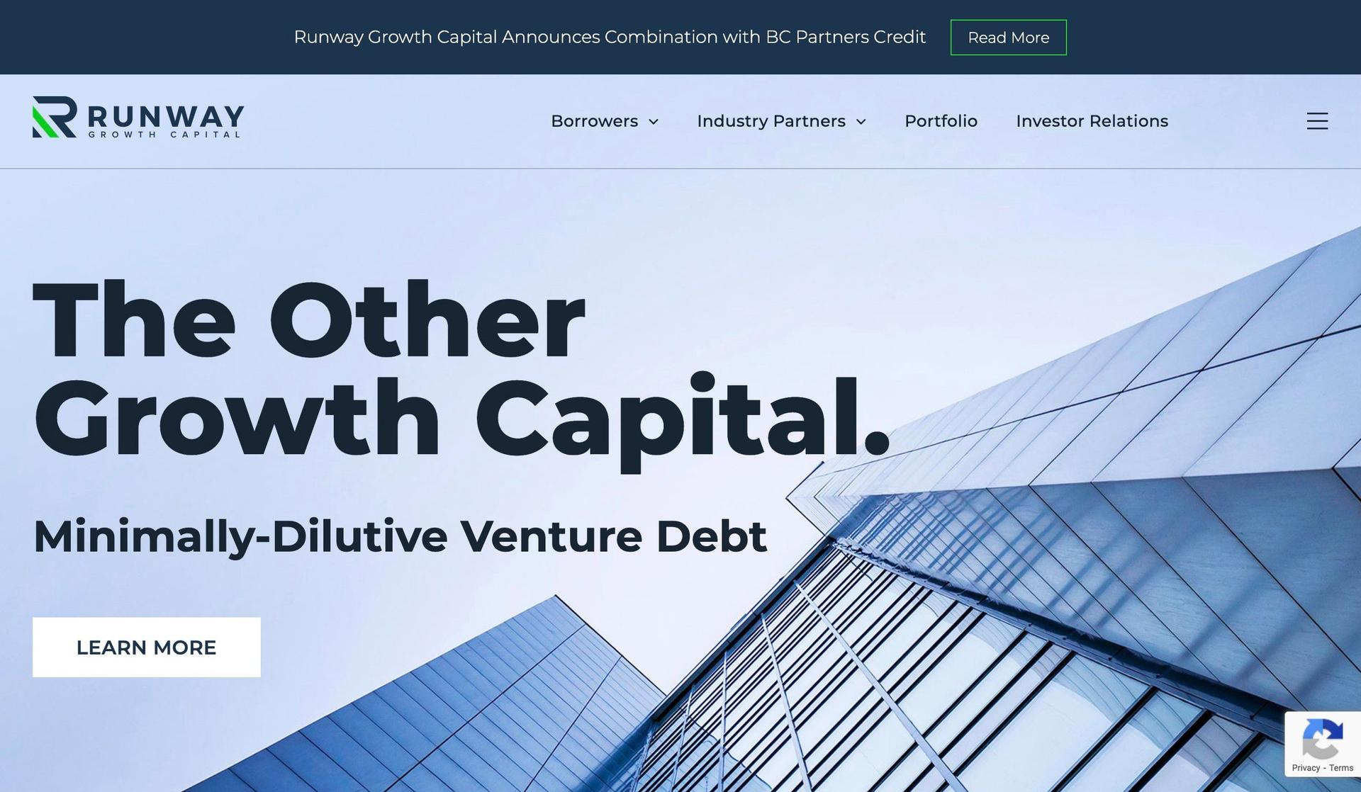 Runway Growth Capital-private equity website examples