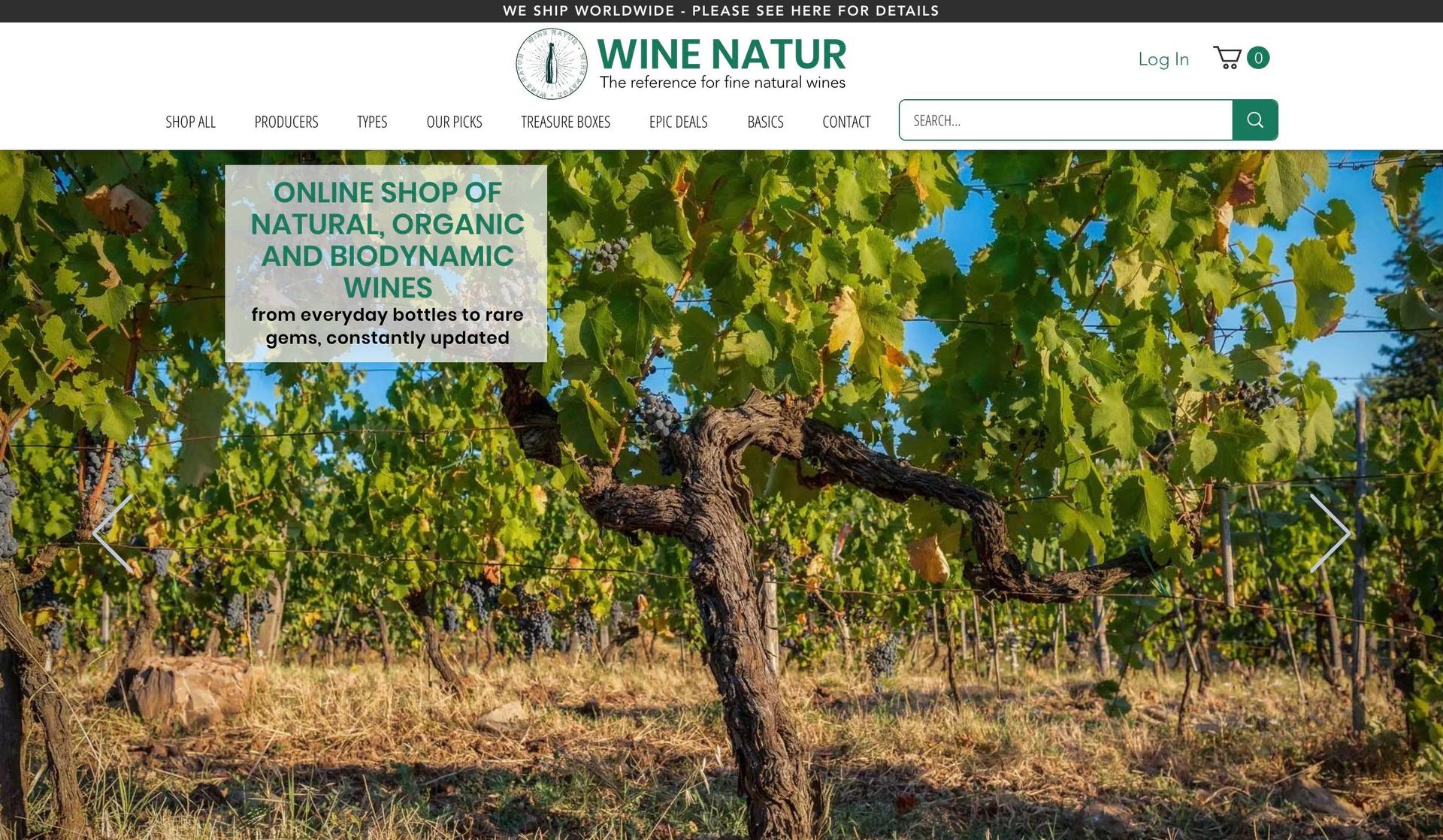Wine Natur-liquor store websites