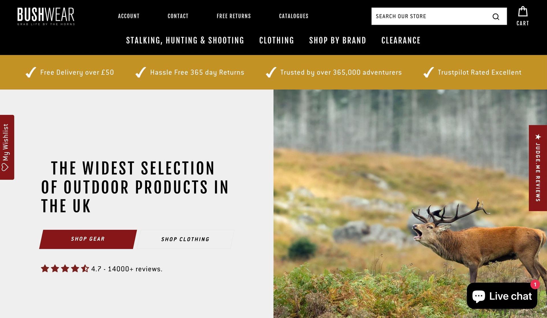 Bushwear-hunting websites