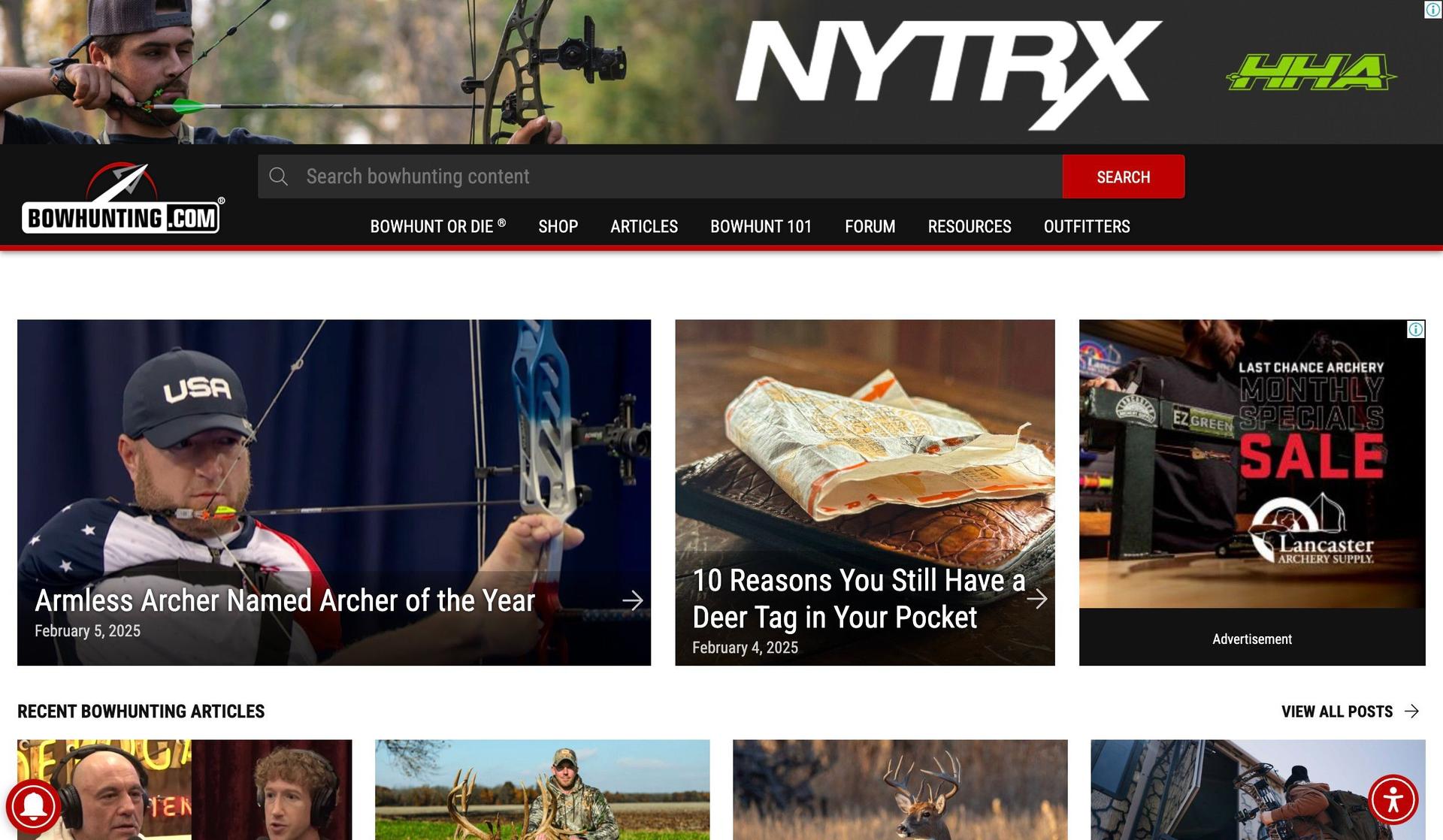 Bowhunting-hunting websites