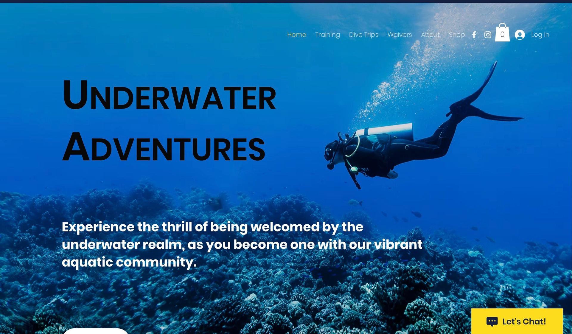 Underwater Adventures-marine website examples