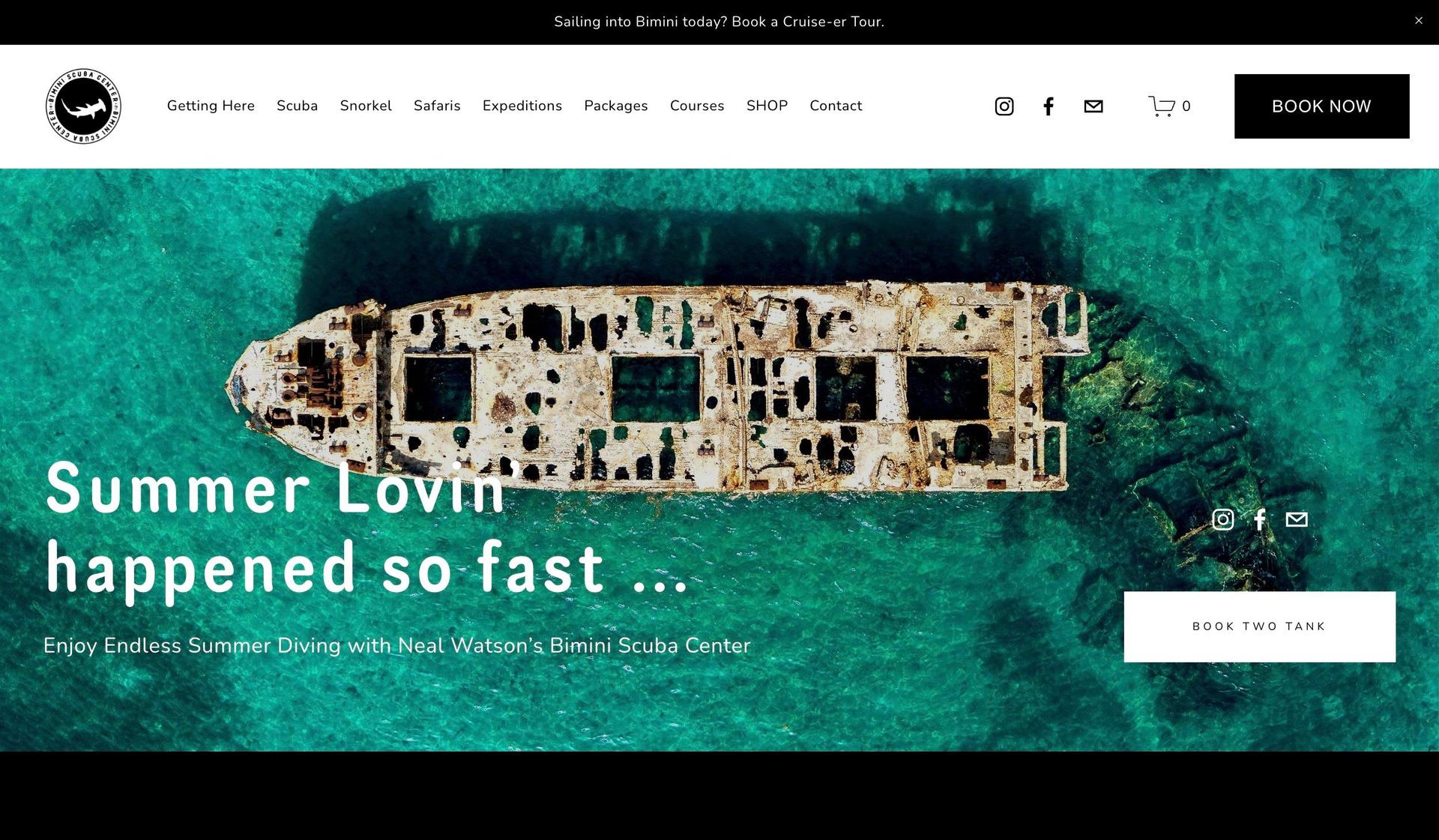 Bimini Scuba Center-marine website examples