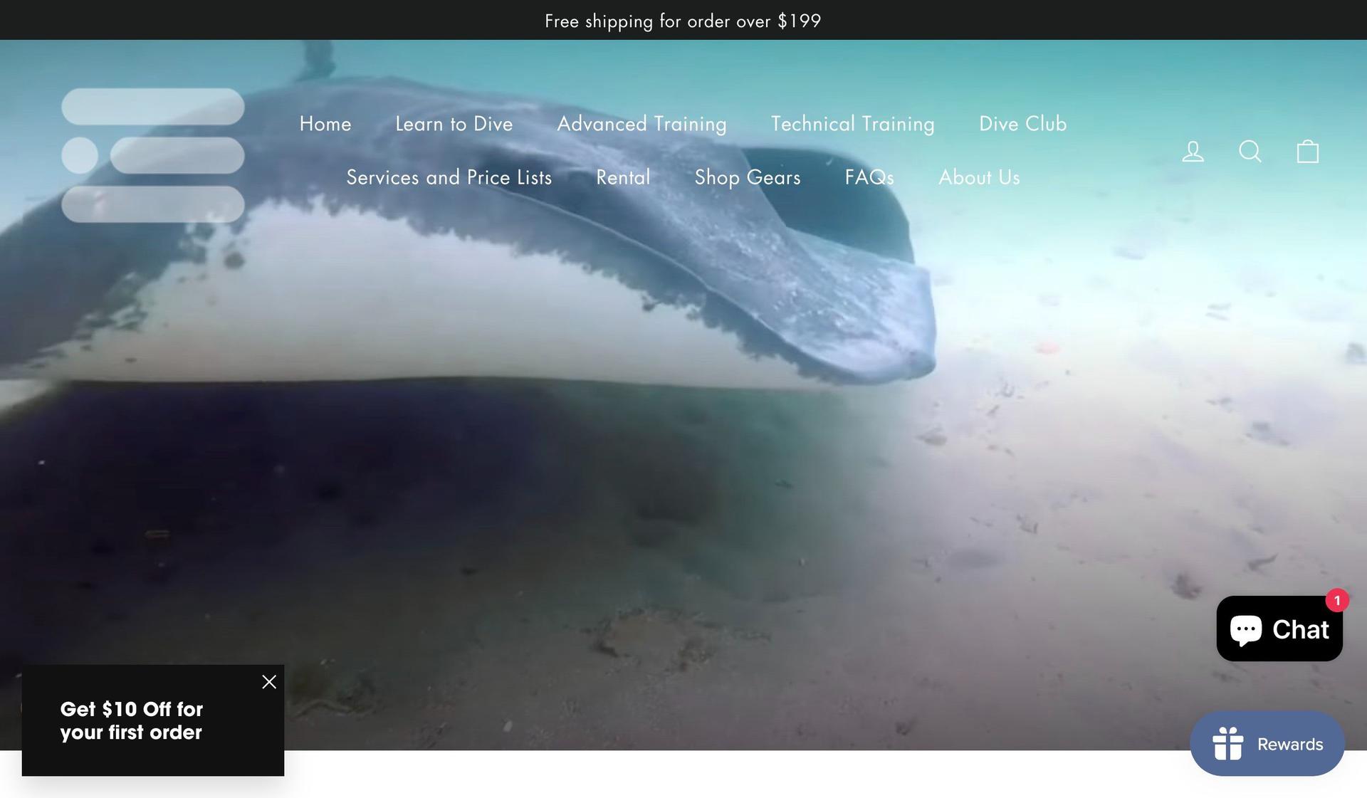 Extreme Watersport Shop-marine website examples