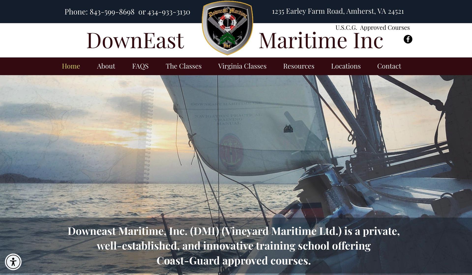 Downeast Maritime-marine website examples