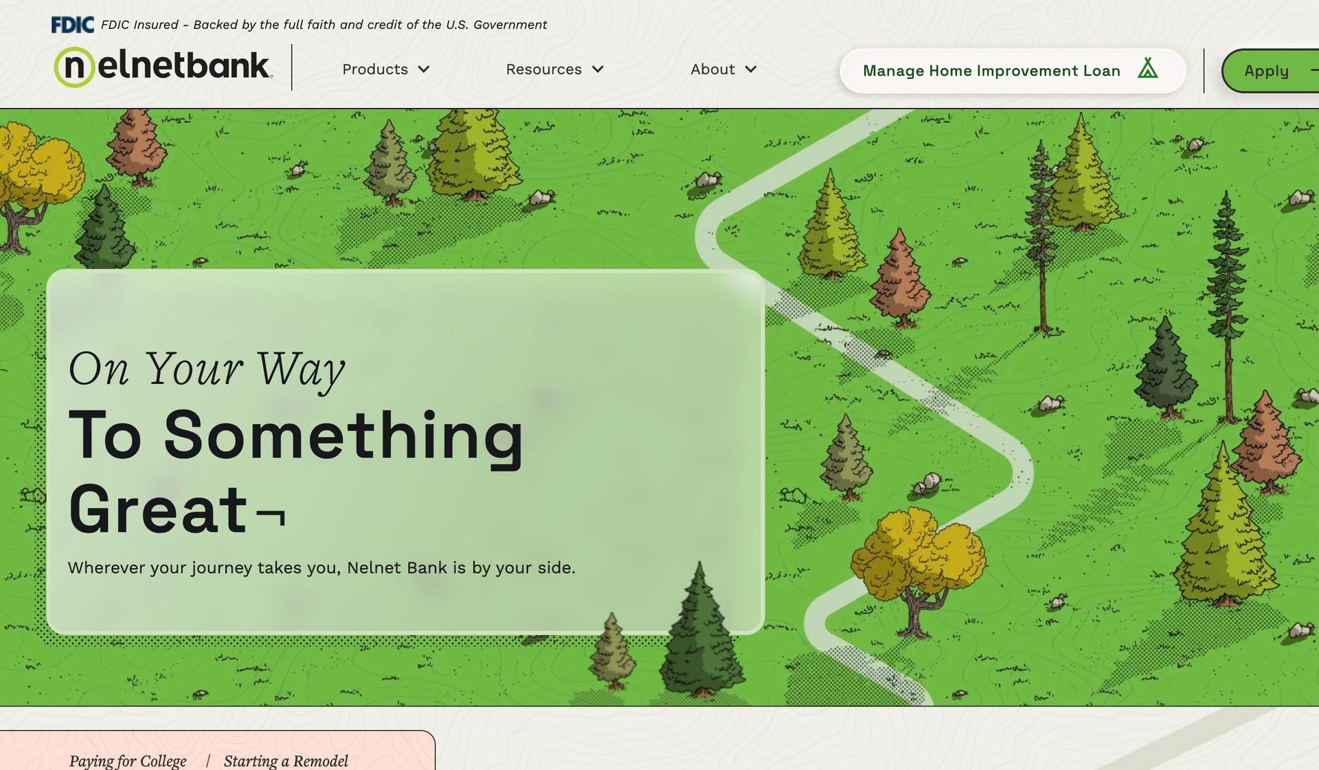 Nelnet Bank-student loan website design