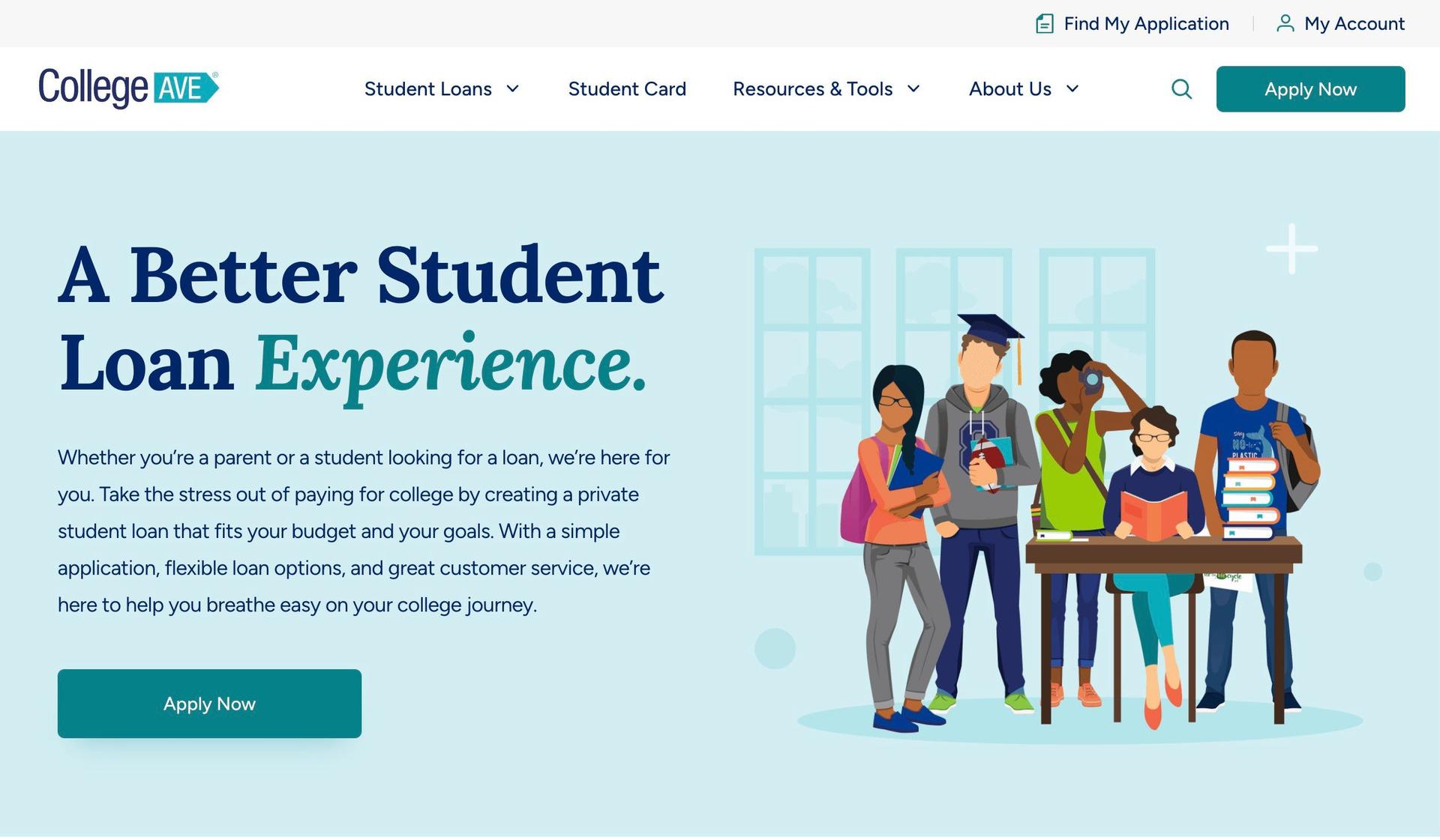 College Ave-student loan website design