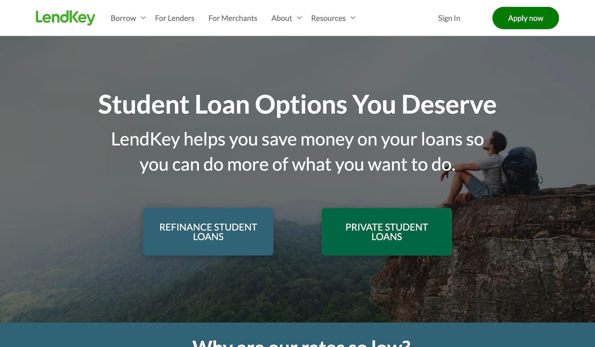 LendKey-student loan website design