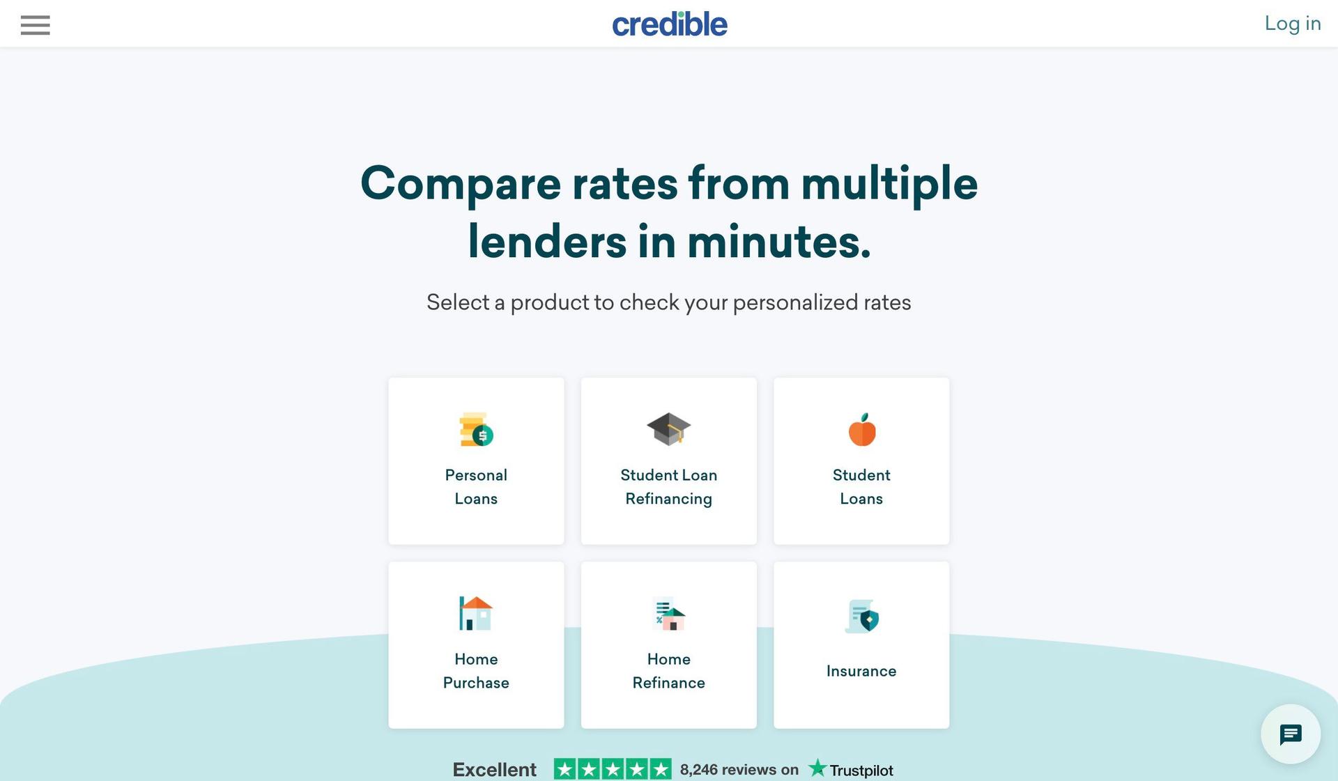 Credible-student loan website design