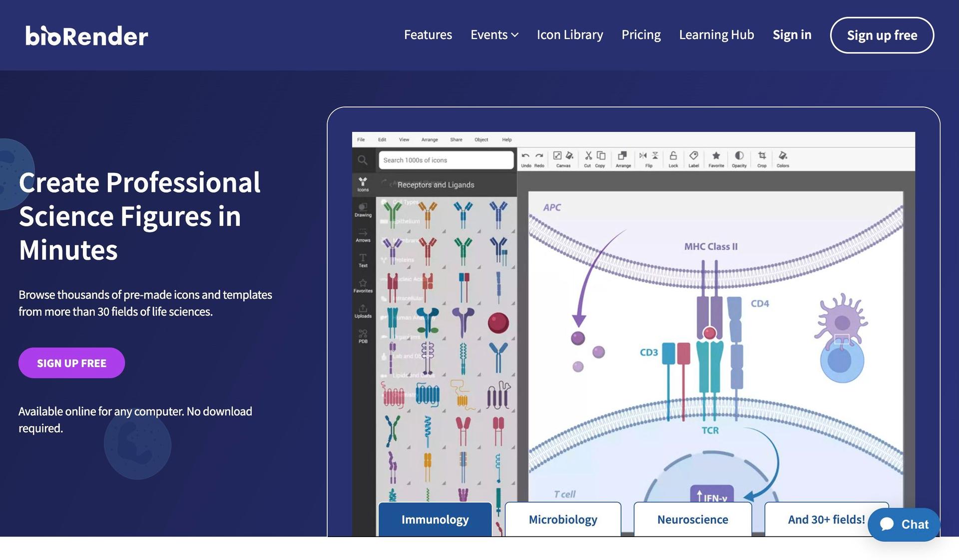 BioRender-science website design examples
