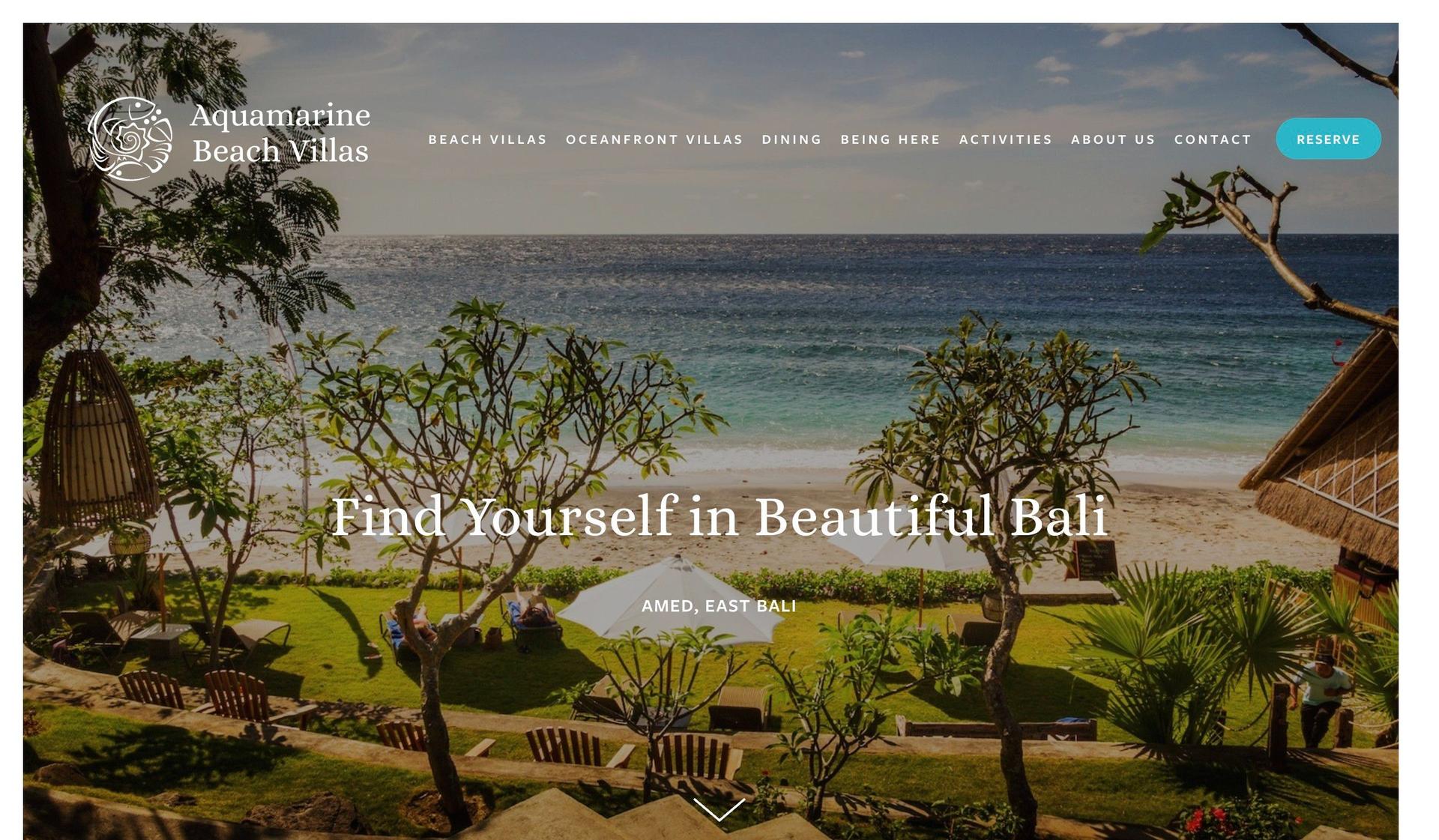 Aquamarine Beach Villas-squarespace vacation rental websites