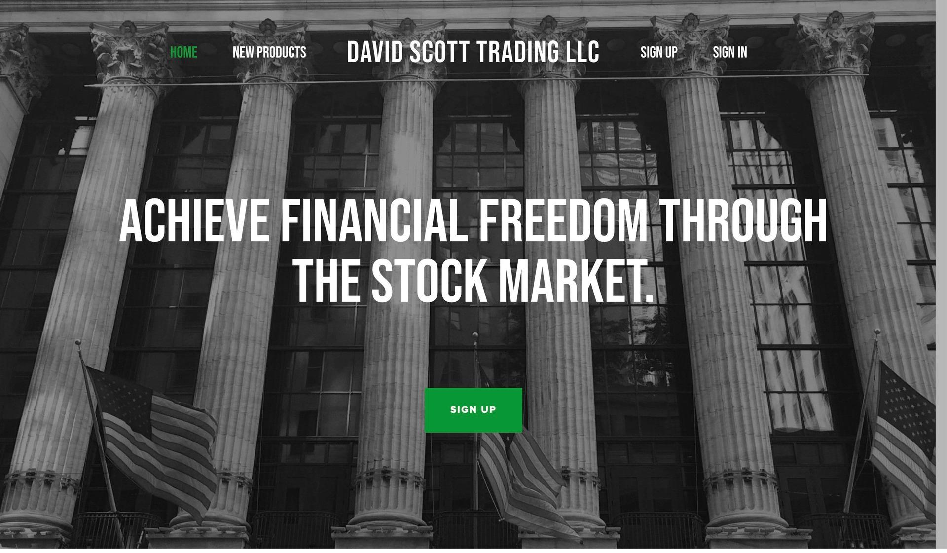 David Scott Trading-stock broker website design examples