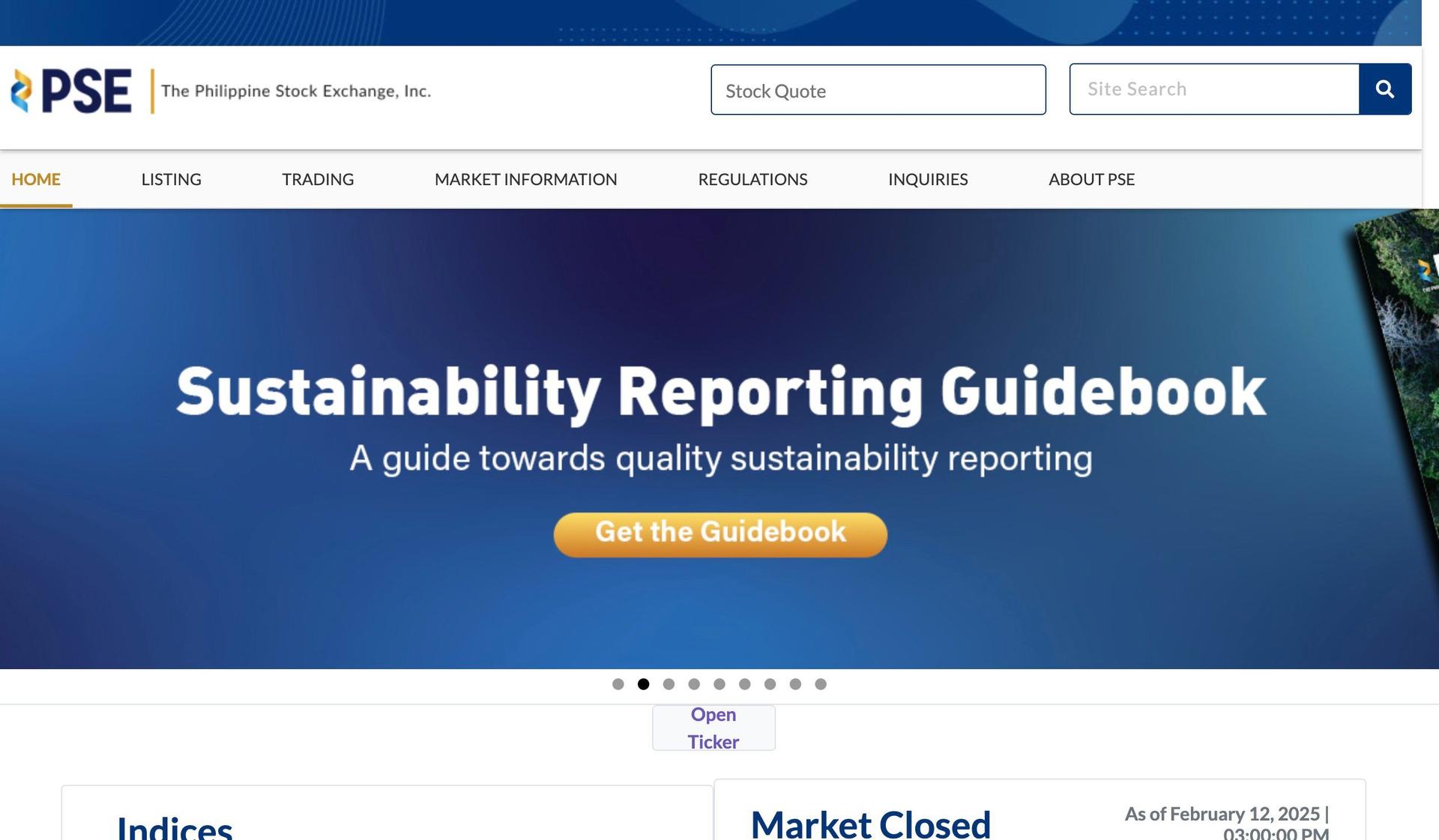 PSE-stock broker website design examples