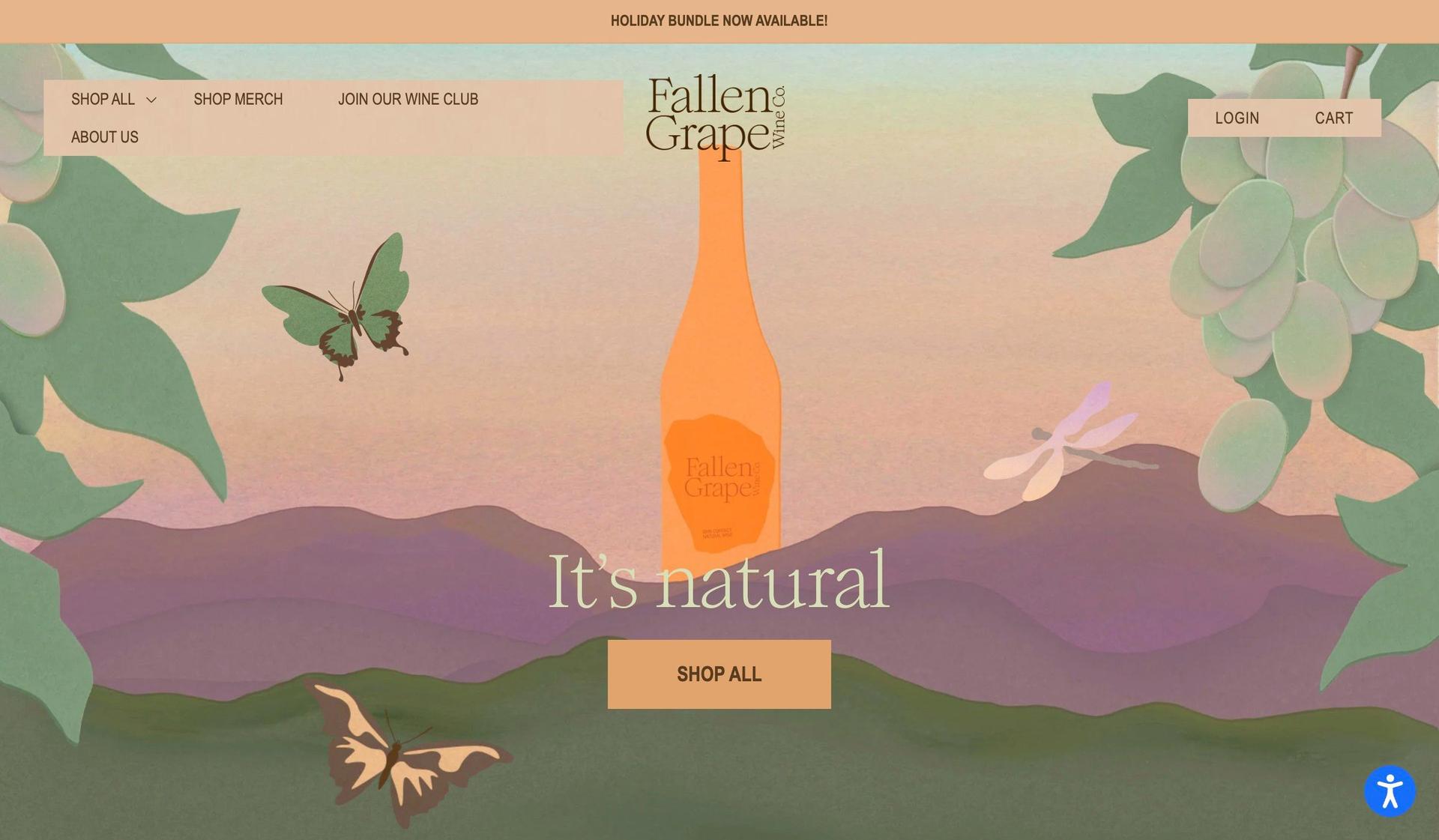 Fallen Grape-award winning website design