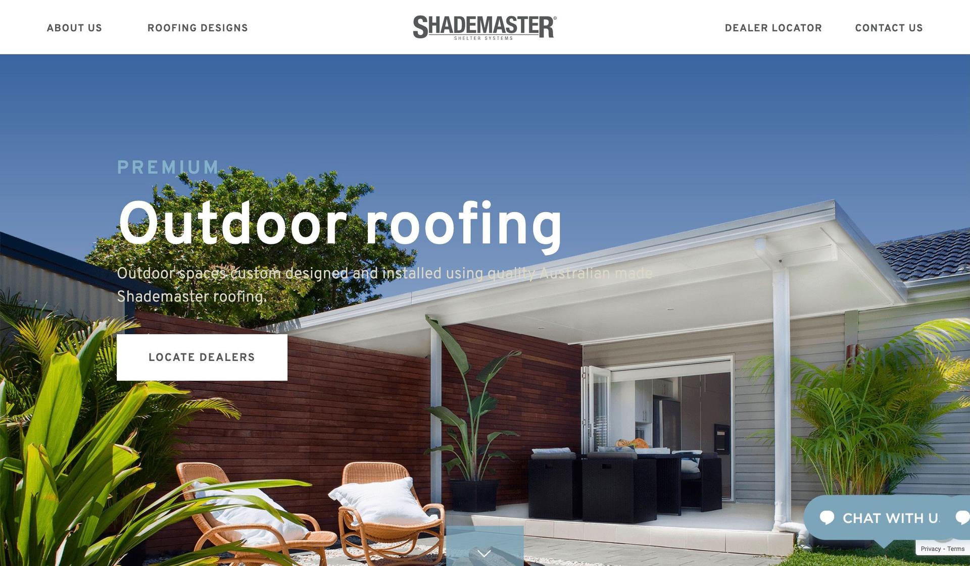 Shade Master-award winning website design