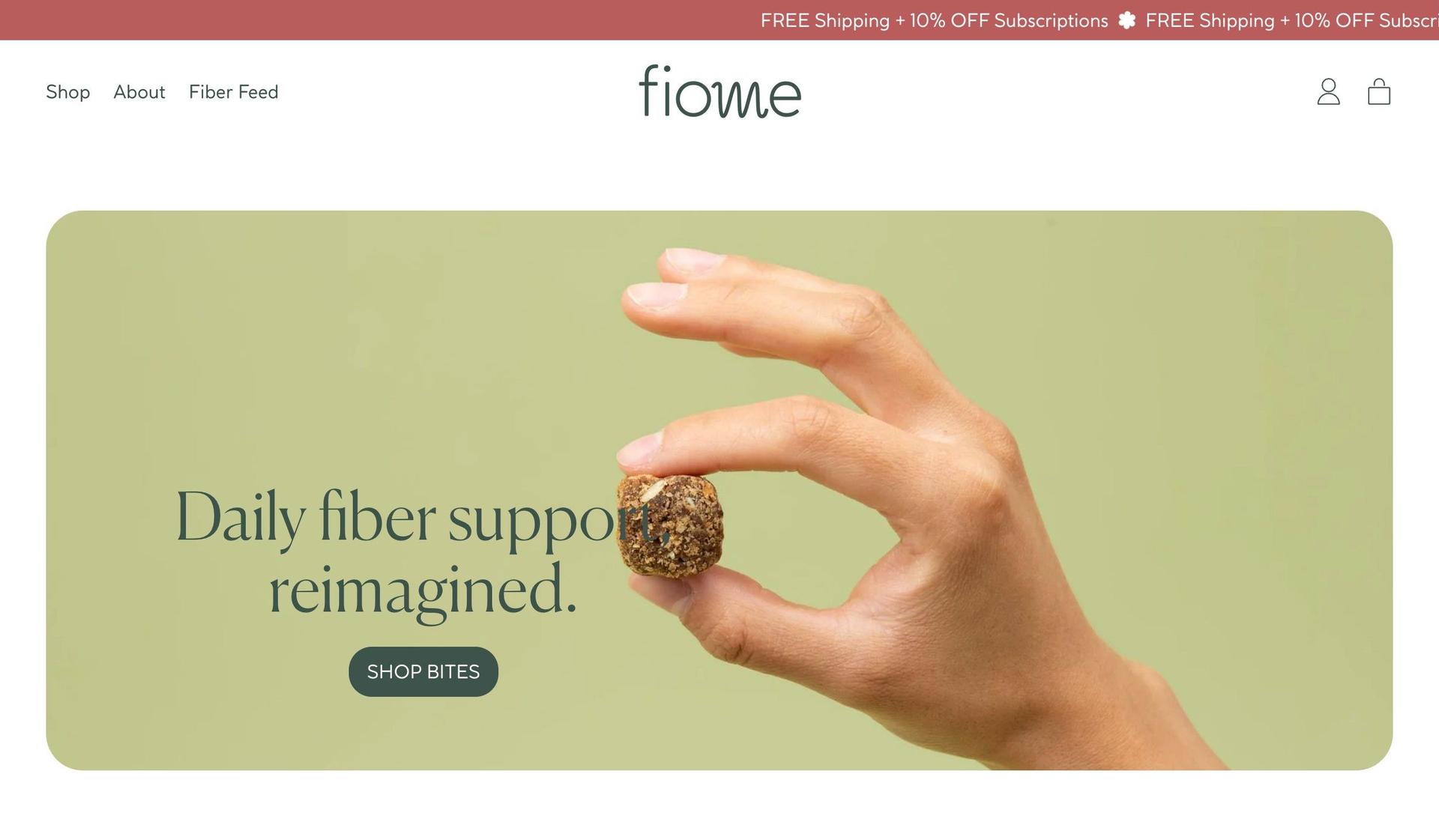 Fiome-award winning website design